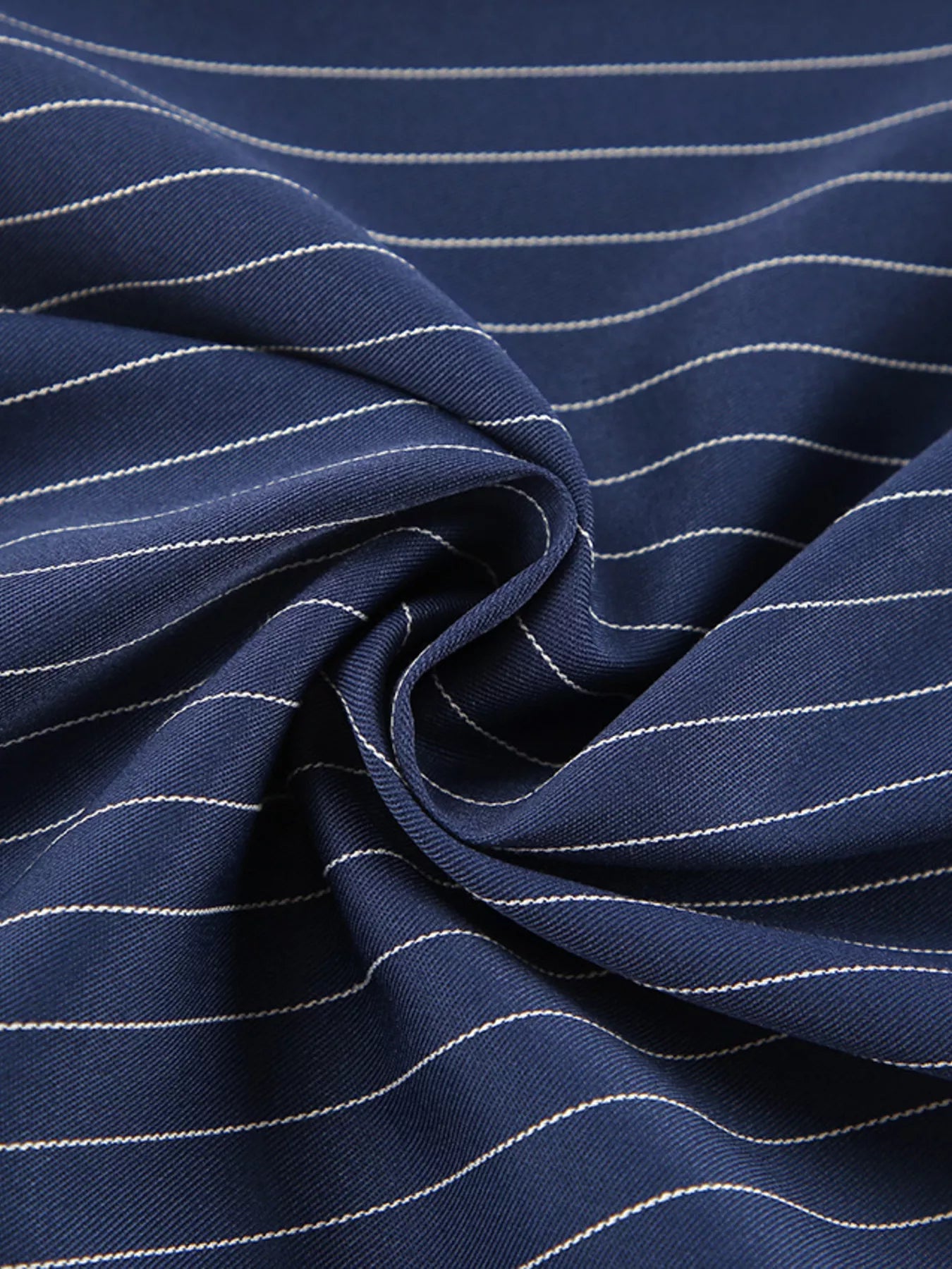 High-Waisted Pinstripe Wide-Leg Pants