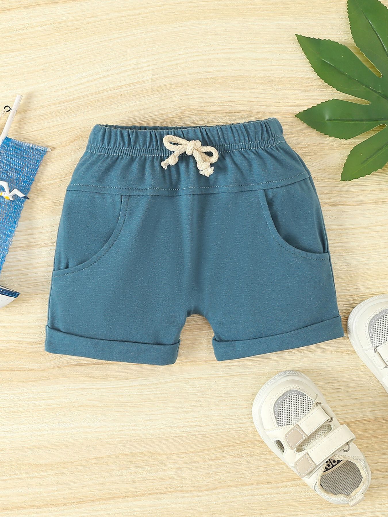 Children's Tropical Palm Print Tank Top & Shorts Set