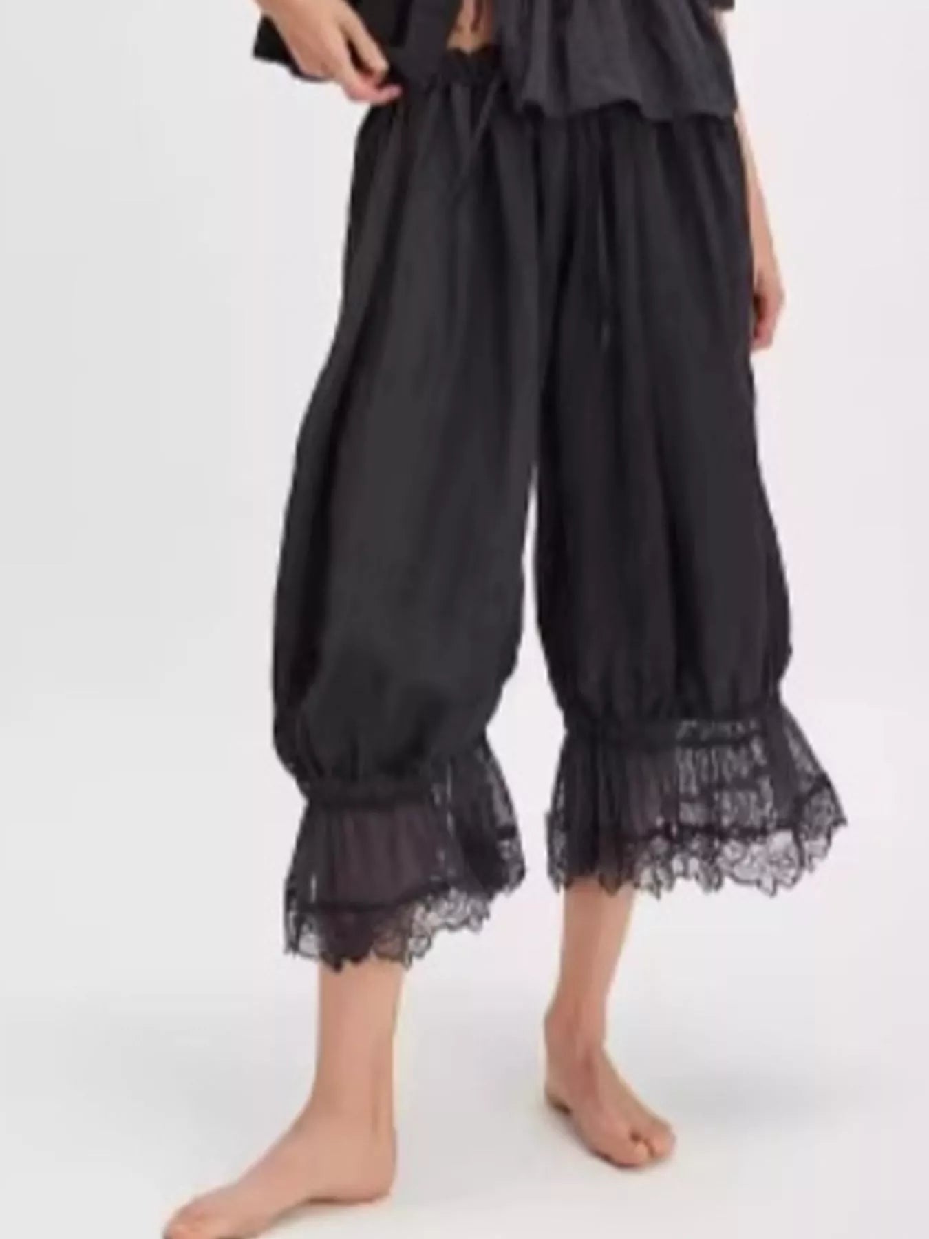 Lace Trimmed Lounge Pants
