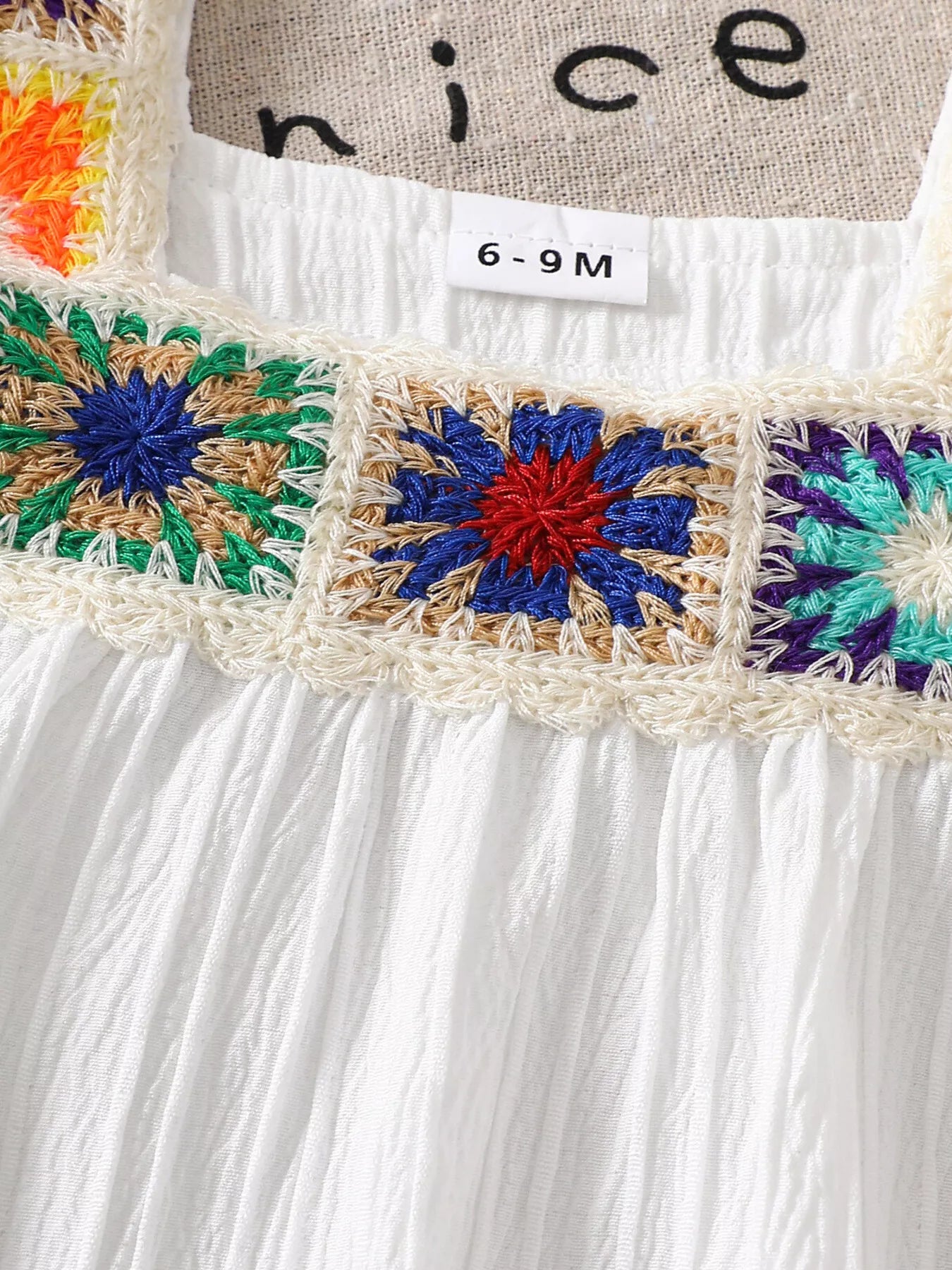Children's Crochet Trimmed Top and Pants Set
