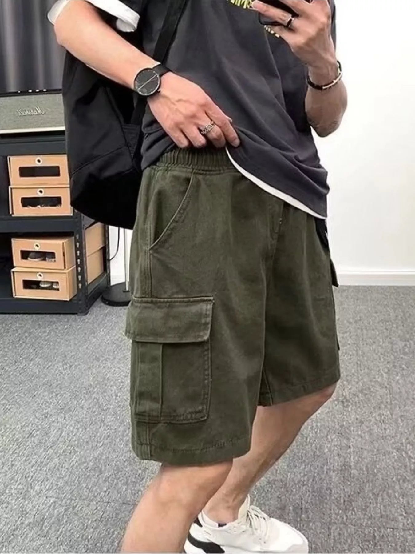Men's Plus Size Casual Cargo Shorts