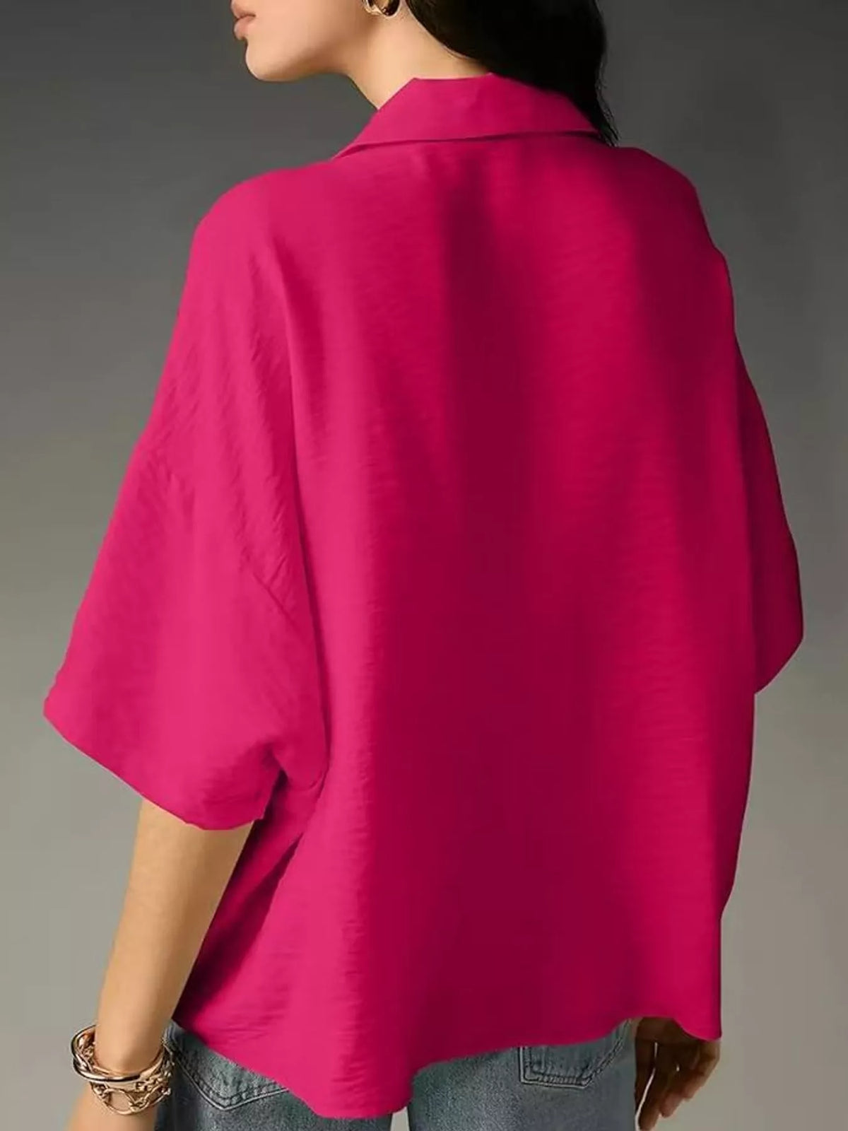 Half Sleeve Oversized Blouse
