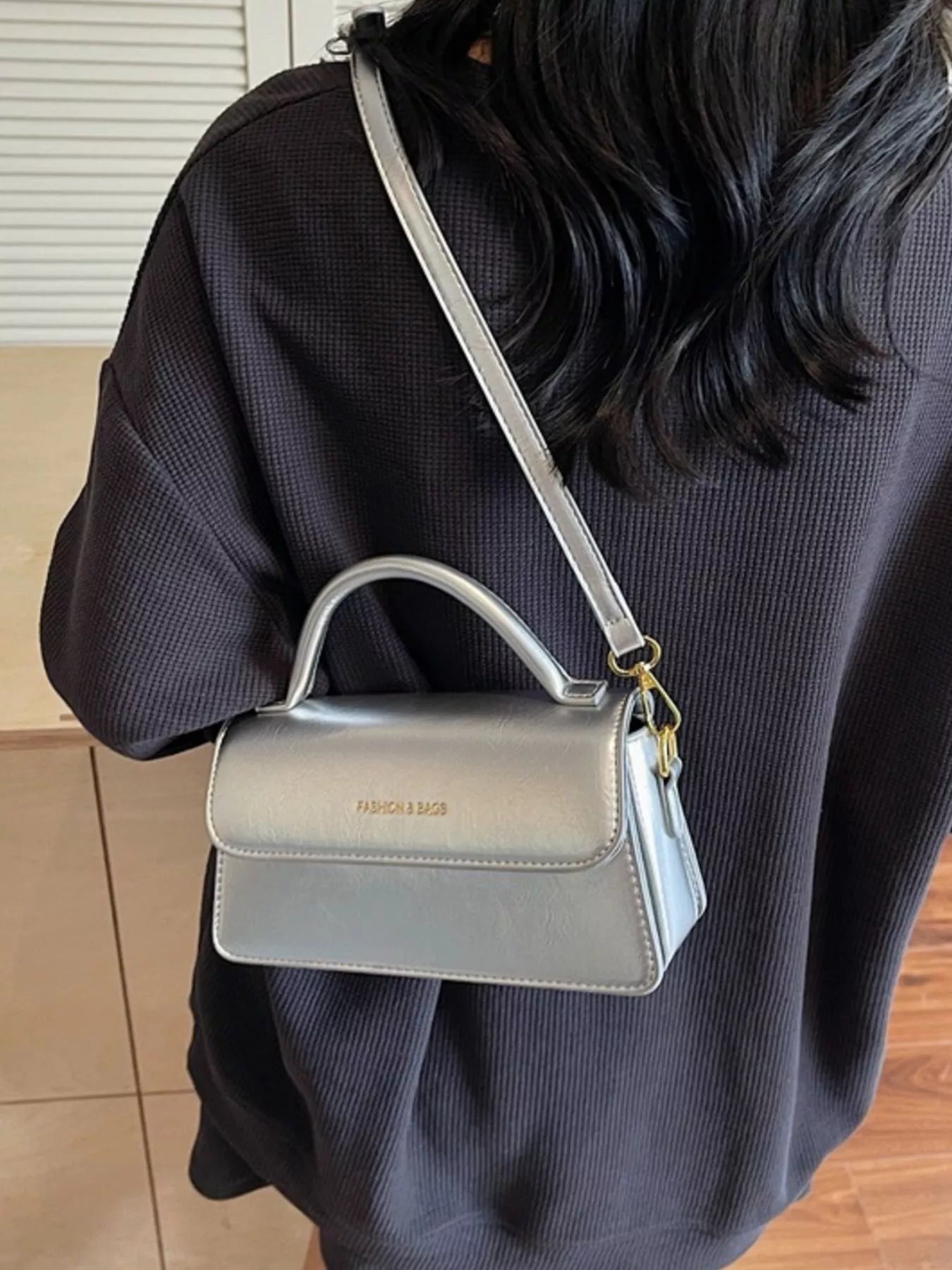 Top Handle Flap Crossbody Bag