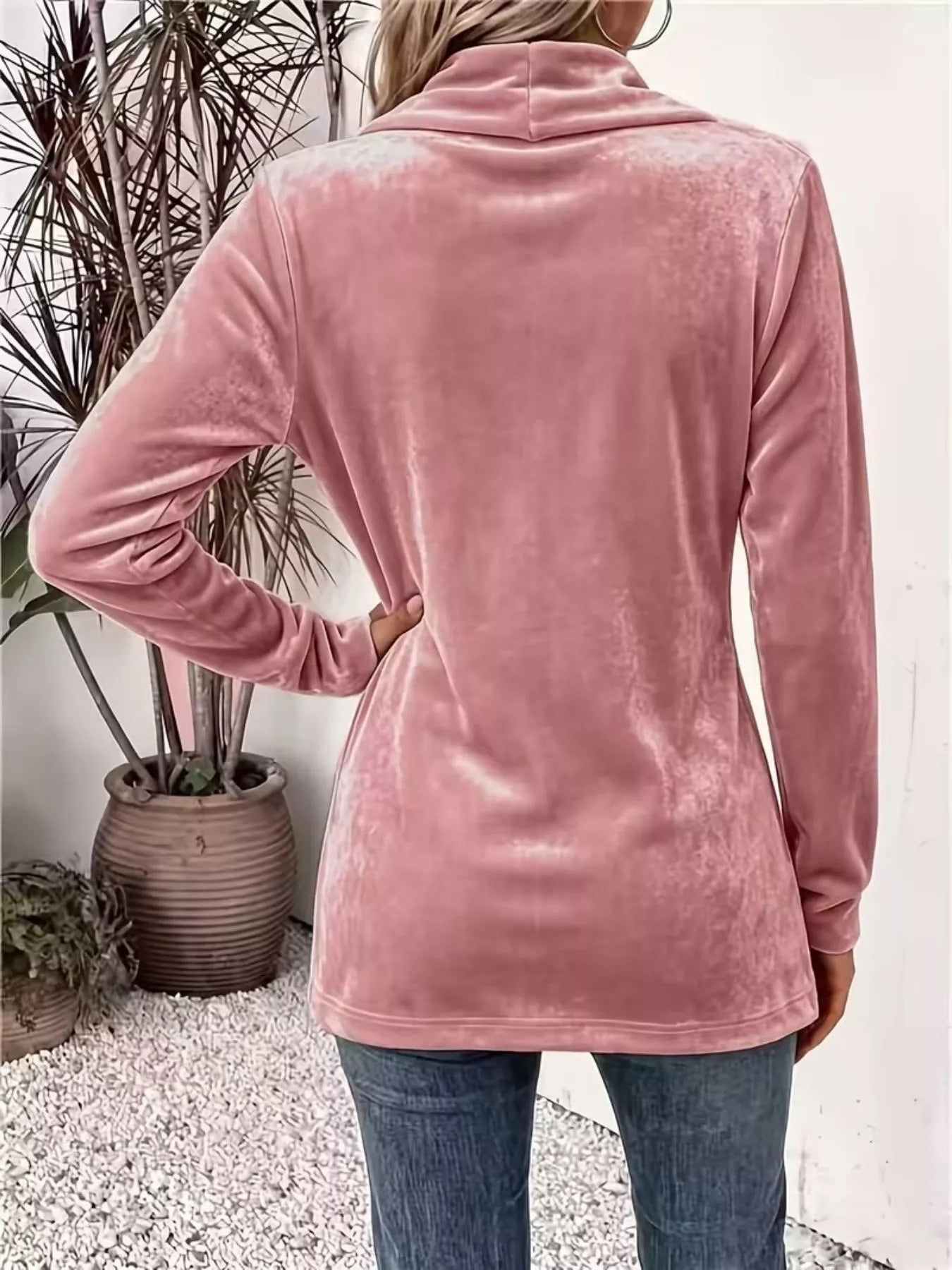 Full Size Velvet Open-Front Cardigan Plus Size