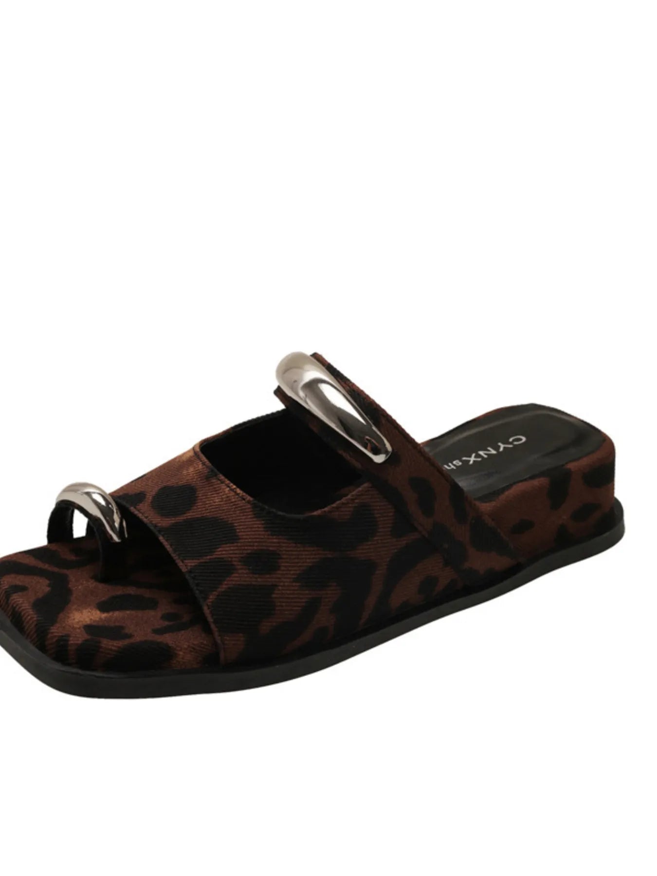 Toe Loop Cutout Platform Sandals