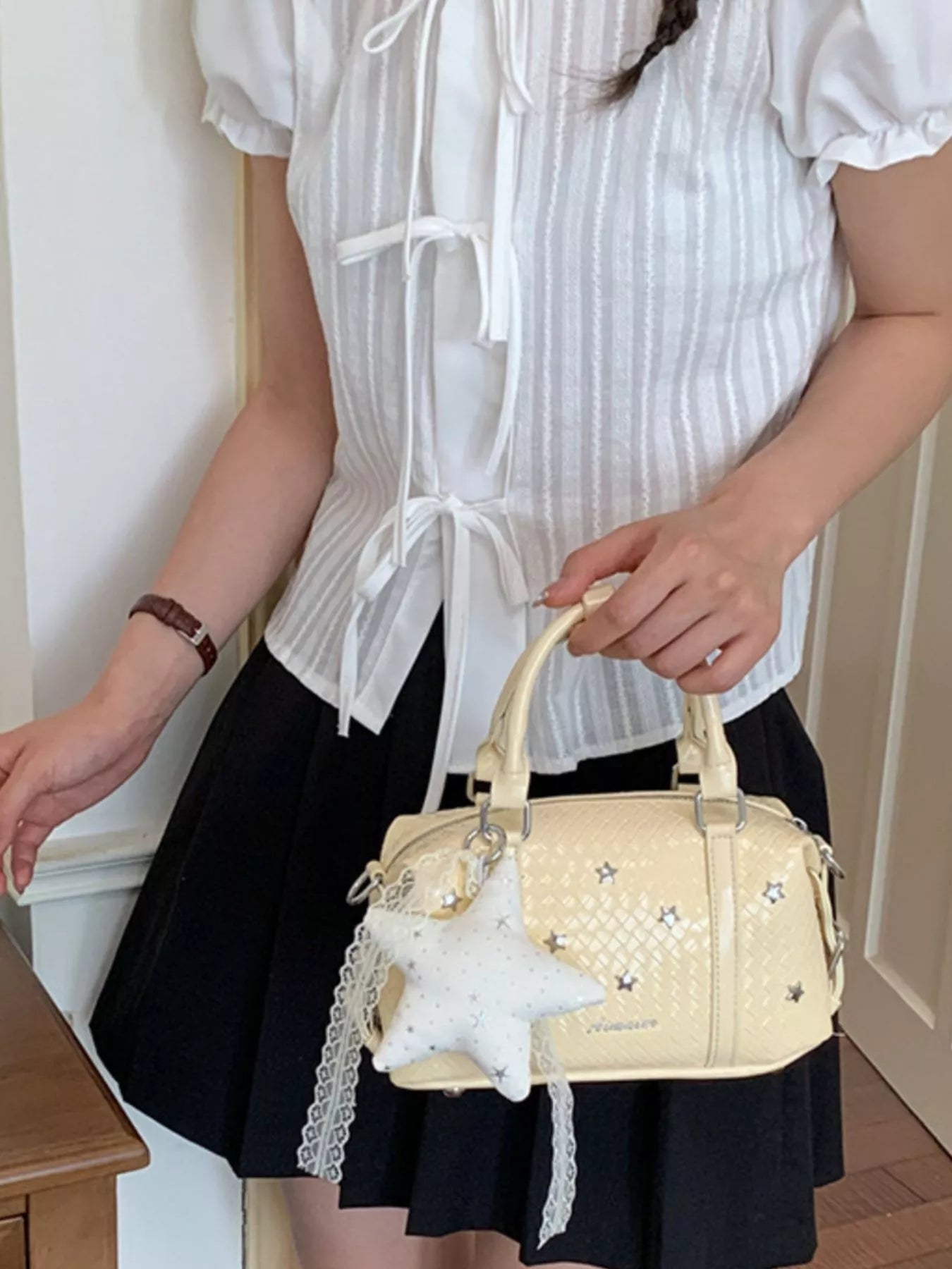 Star-Embellished Crossbody Bag