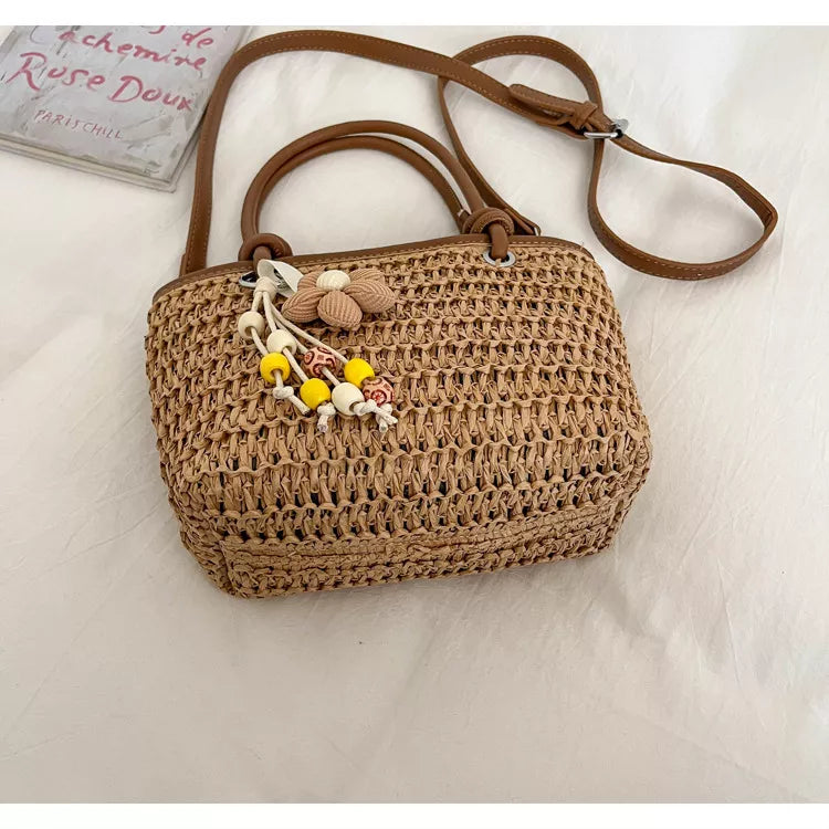 Woven Straw Shoulder Bag