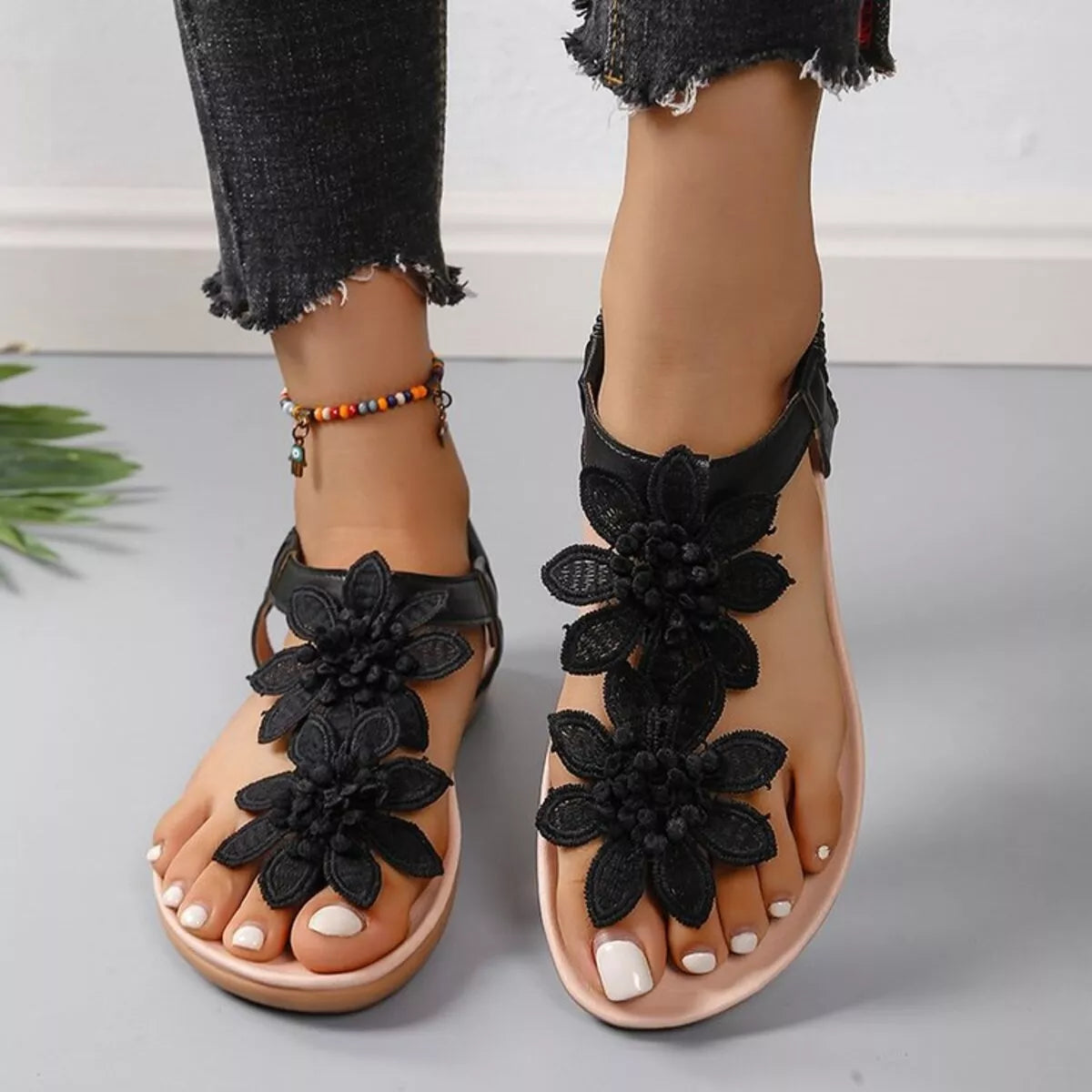 Toe Post Flats Sandals