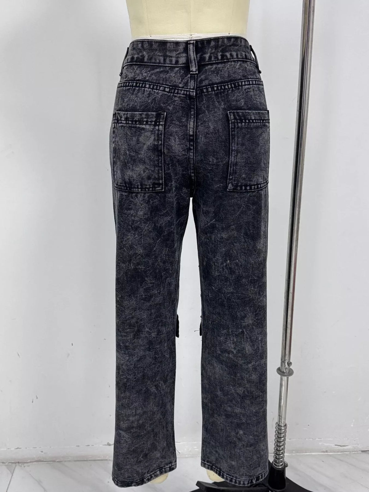 High-Waisted Wide-Leg Cargo Jeans