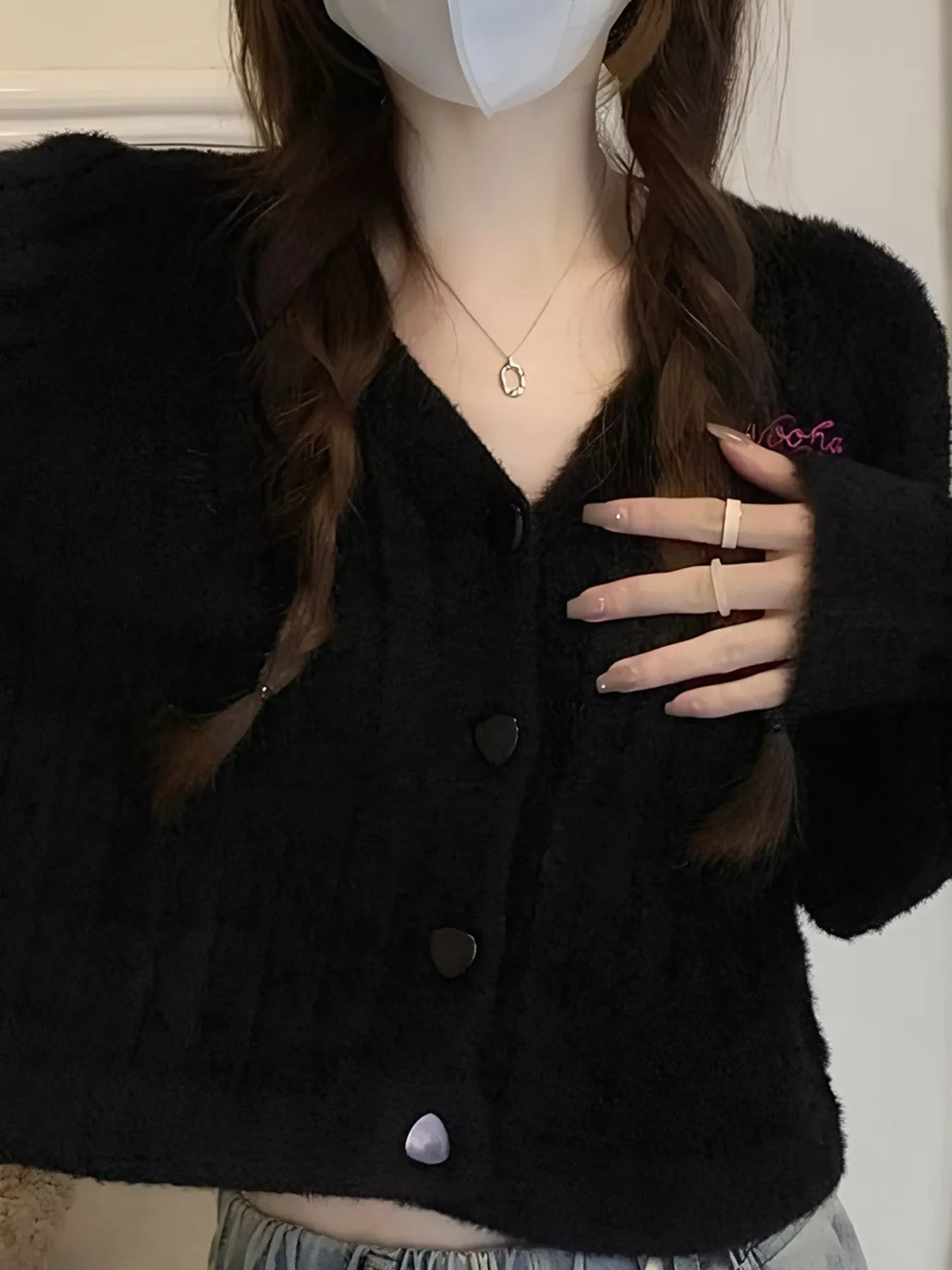 Button Up Ribbed Knit Cardigan