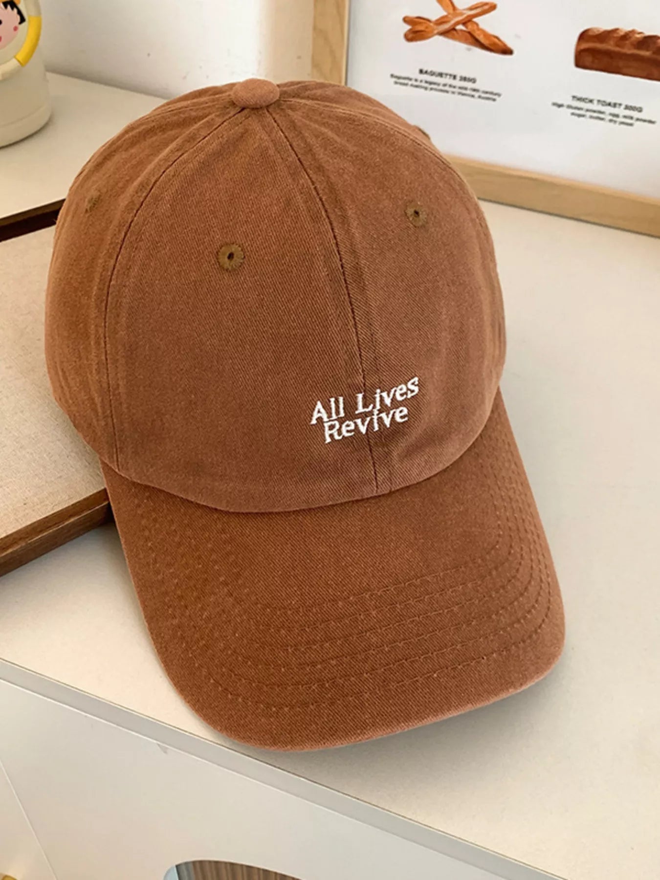 Letter Embroidered Baseball Cap