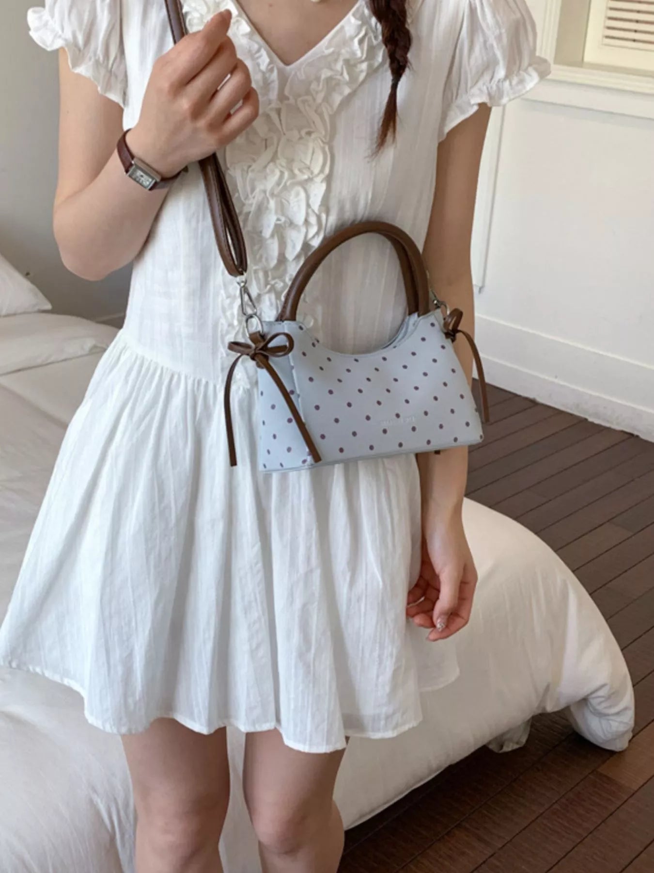 Polka Dot Mini Crossbody Bag