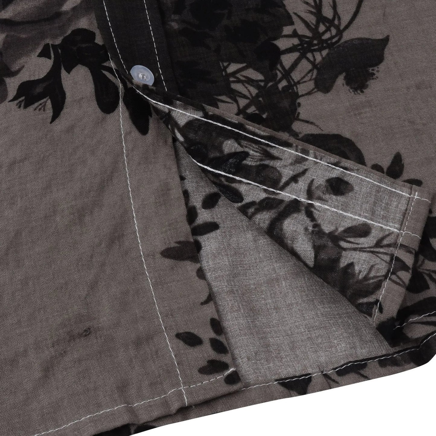 Men's Plus Size Printed Short Sleeve Button Down Casual Shirt
