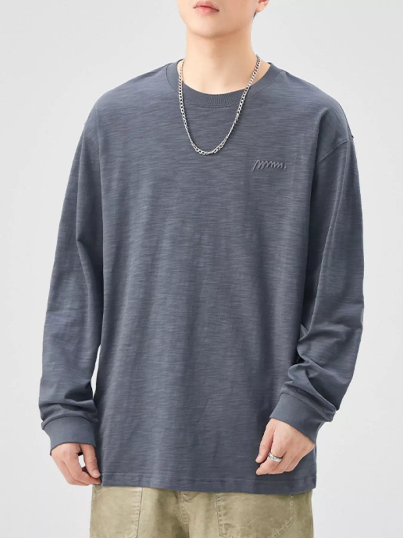 Men's Plus Size Casual Long Sleeve T-Shirt