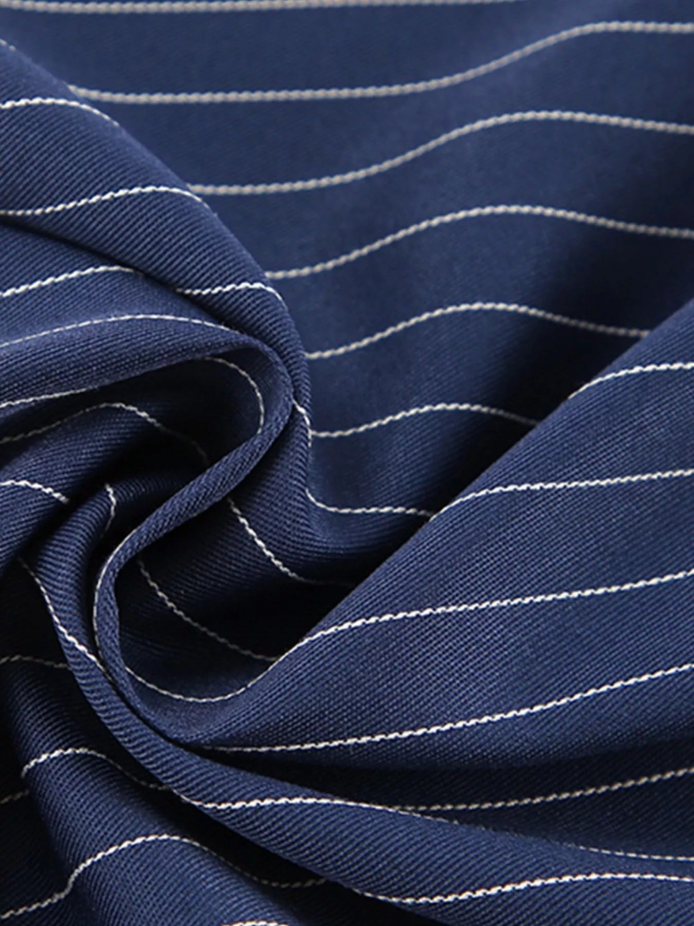 High-Waisted Pinstripe Wide-Leg Pants