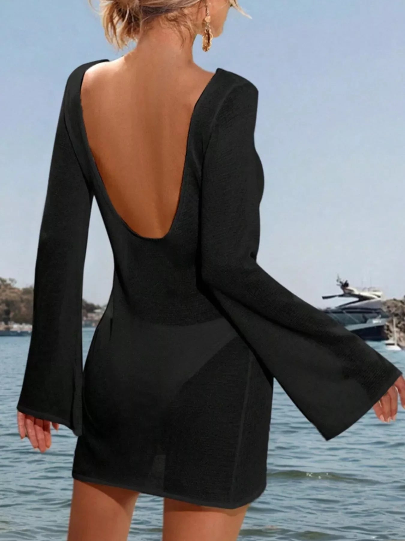 Long Sleeve Cover-Up Dress