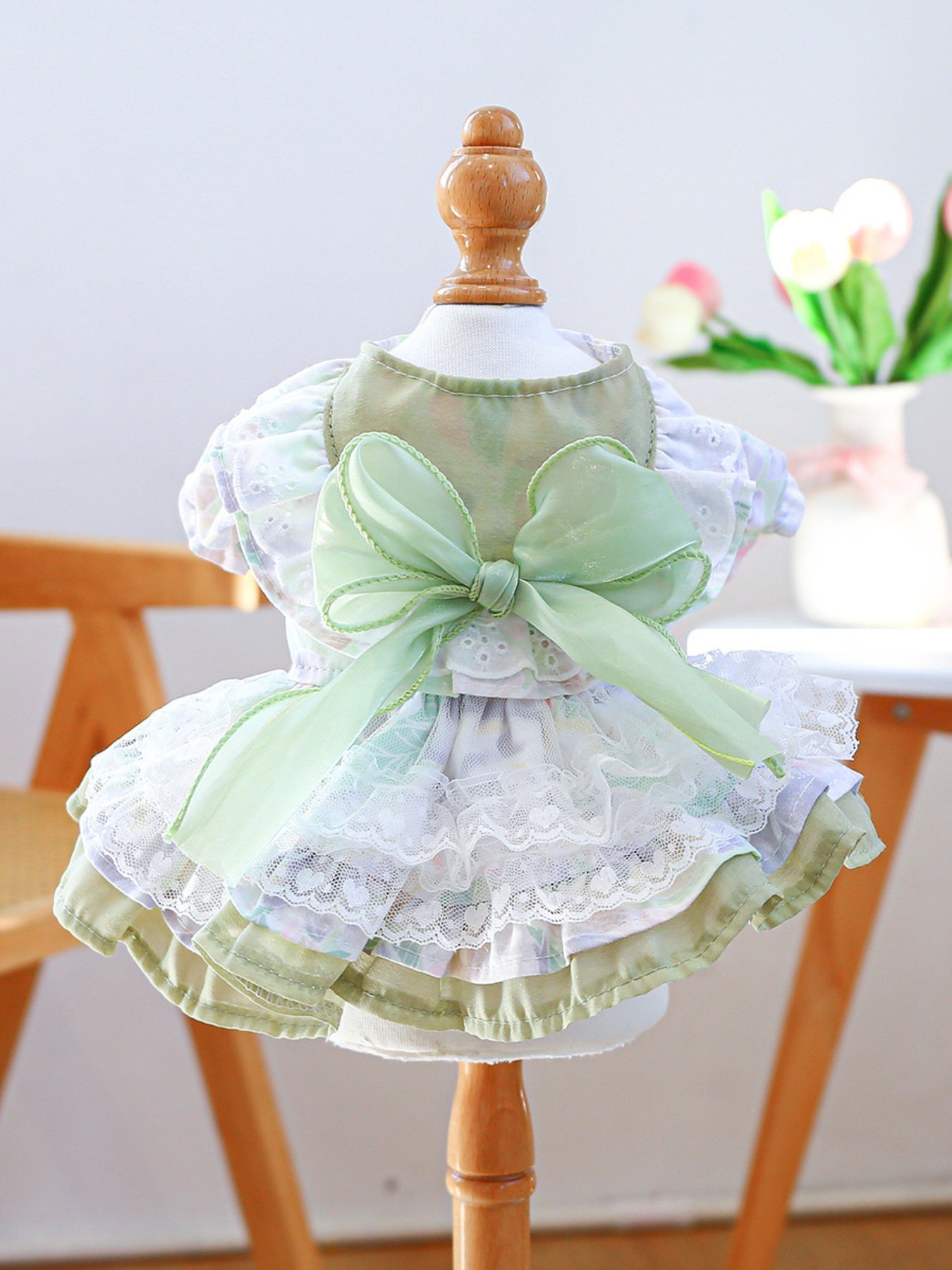 Bow Printed Pet Dress