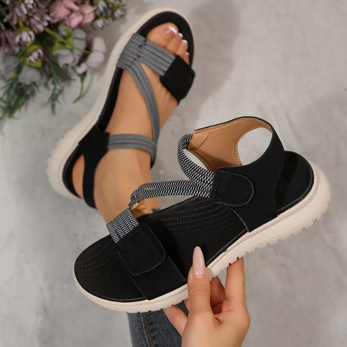 Open Toe Wedge Sandals