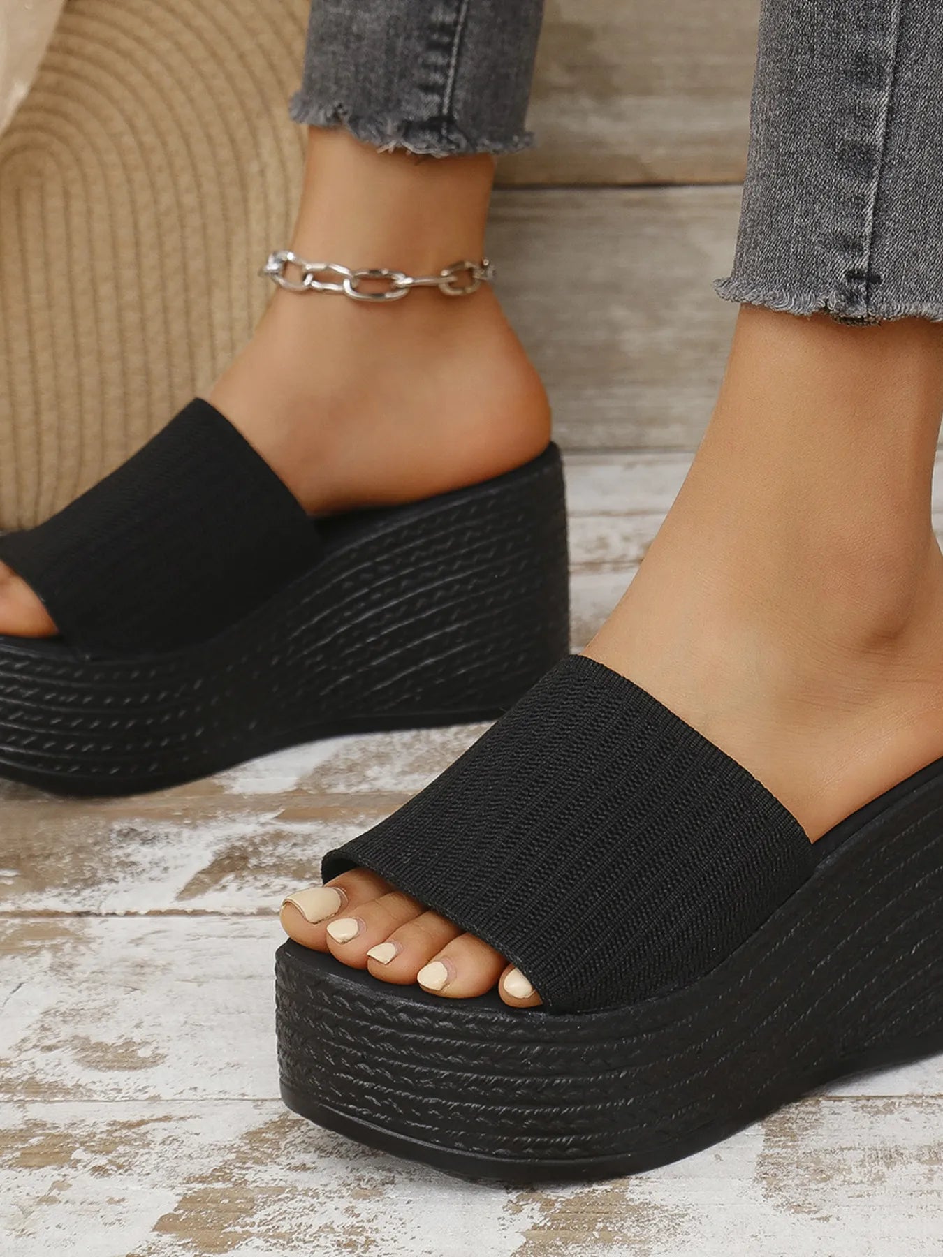Open Toe Platform Wedge Sandals