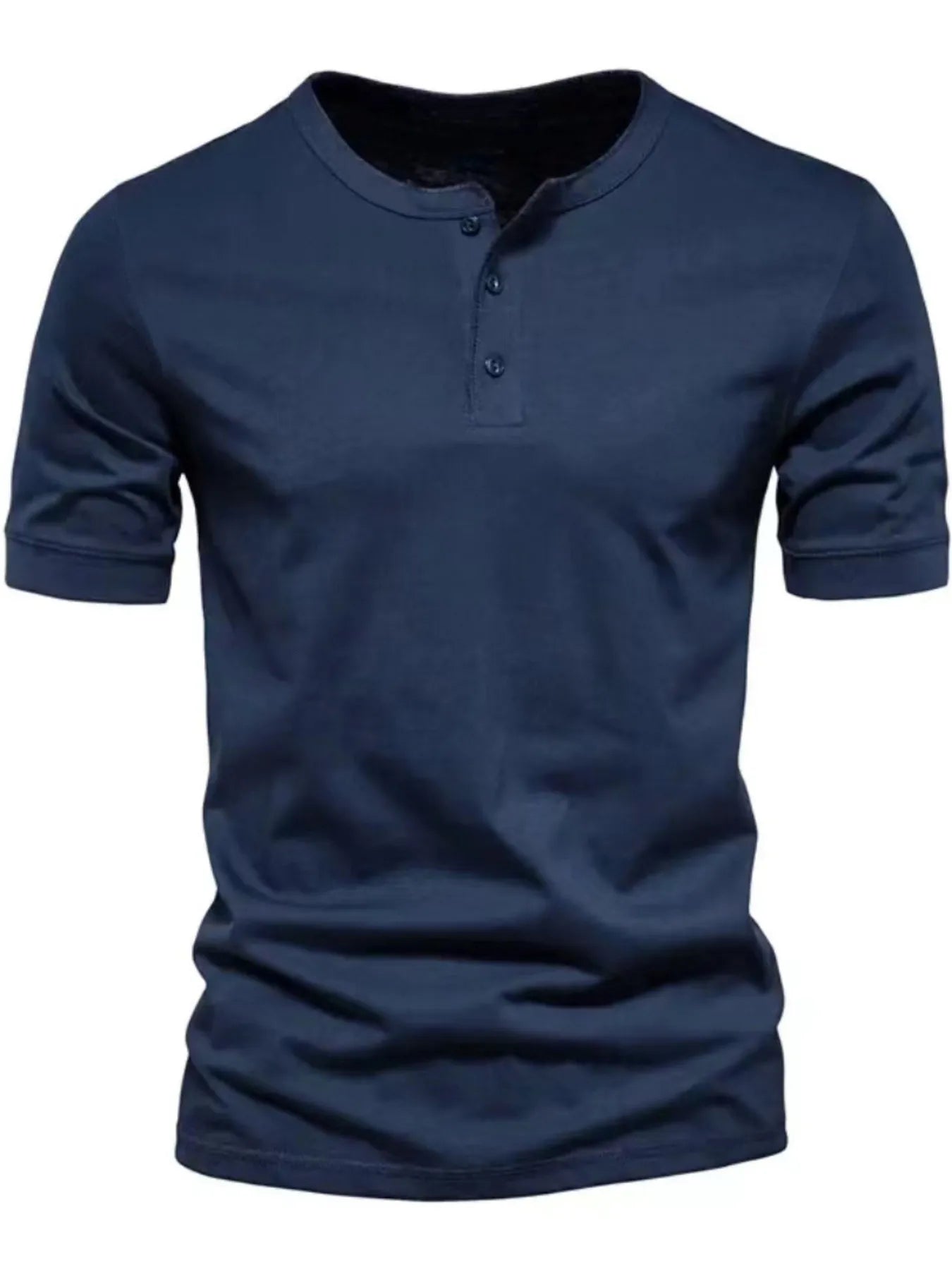 Men's Full Size Button Detail Short Sleeve Top Plus Size