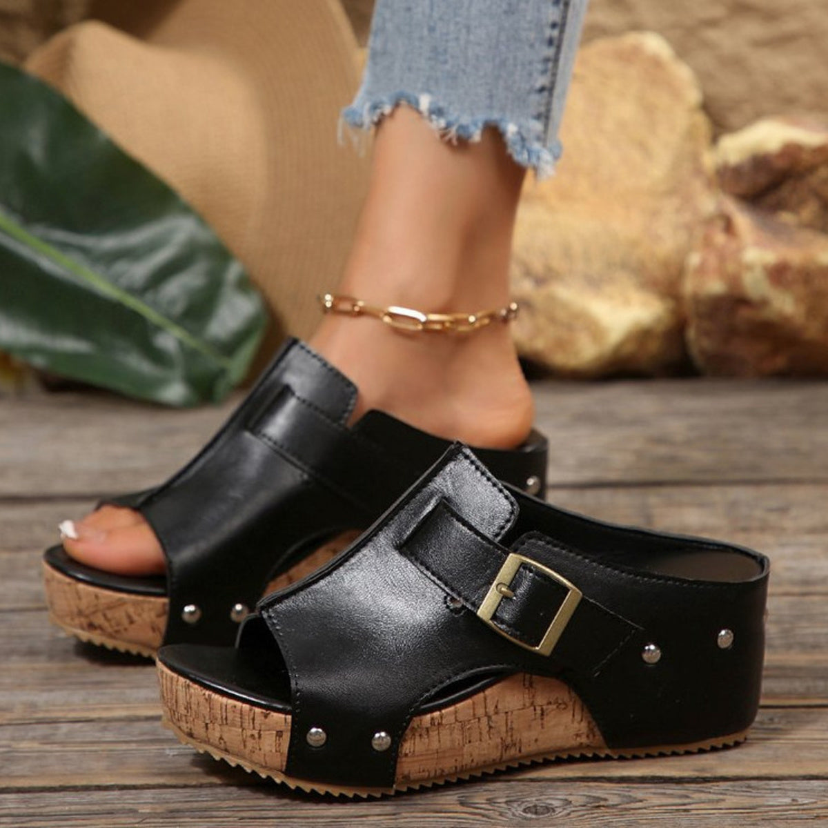 Open Toe Wedge Sandals