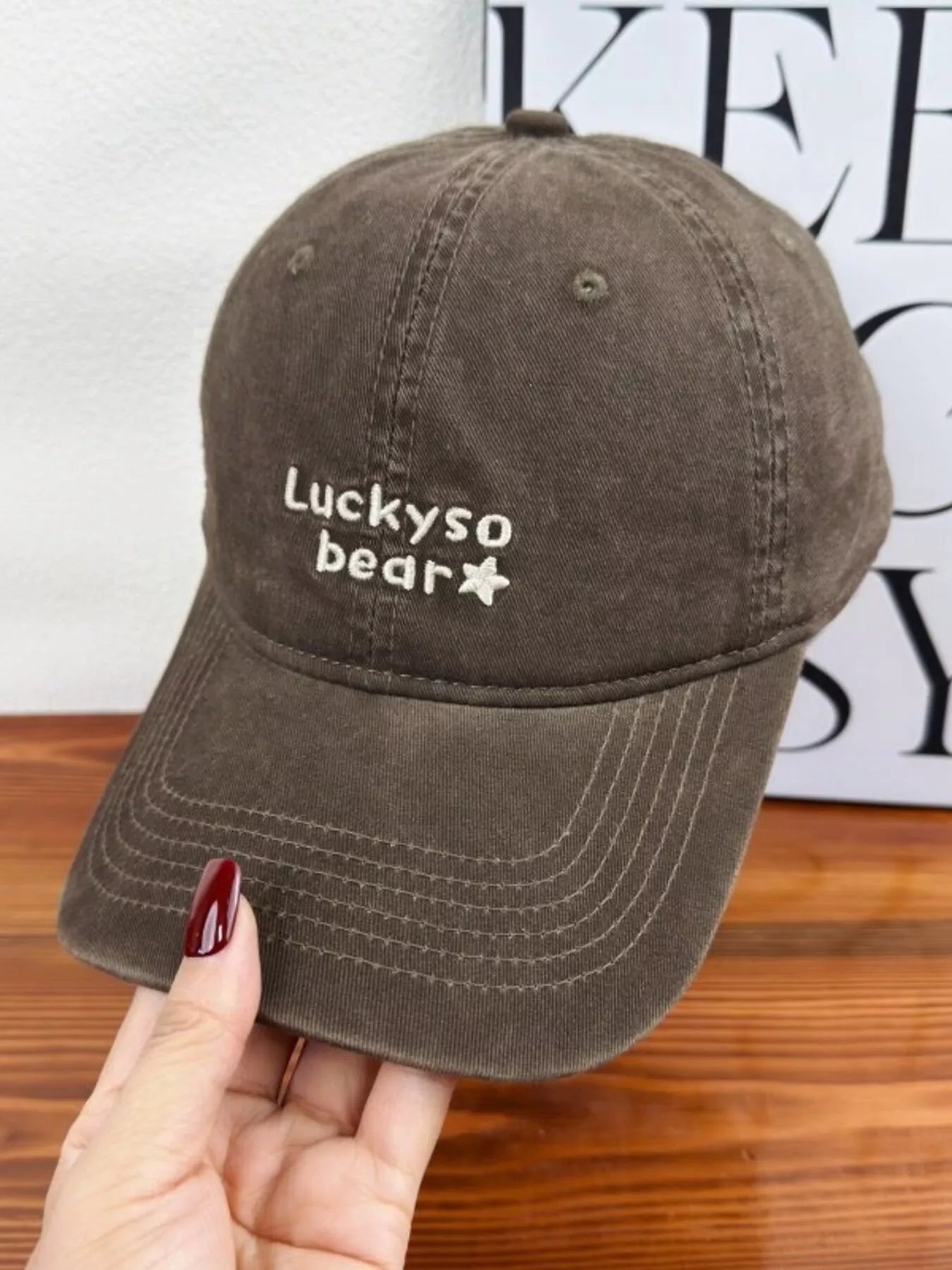 Luckyso Bear Embroidered Baseball Cap
