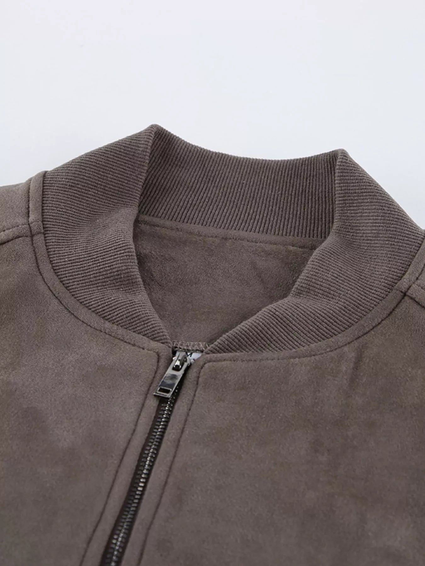 Zip Up Dropped Shoulder Jacket