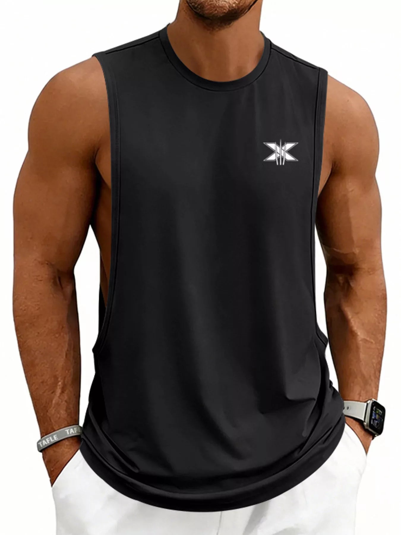 Men's Full Size Round Neck Tank Plus Size