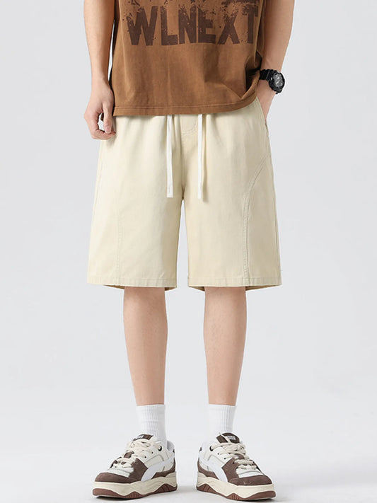 Men's Full Size Casual Loose-Fit Drawstring Shorts Plus Size