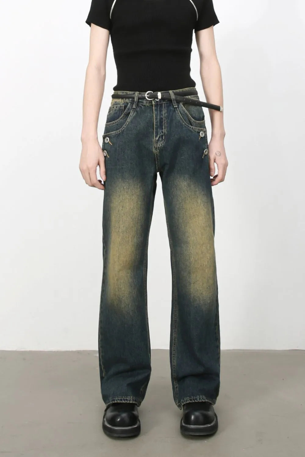 Men's Bootcut Jeans with Pockets