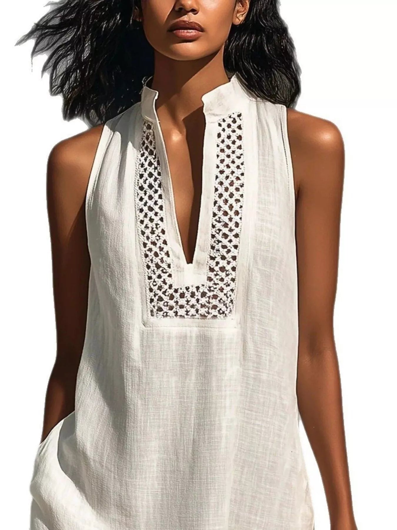 Sleeveless Maxi Dress with Pockets