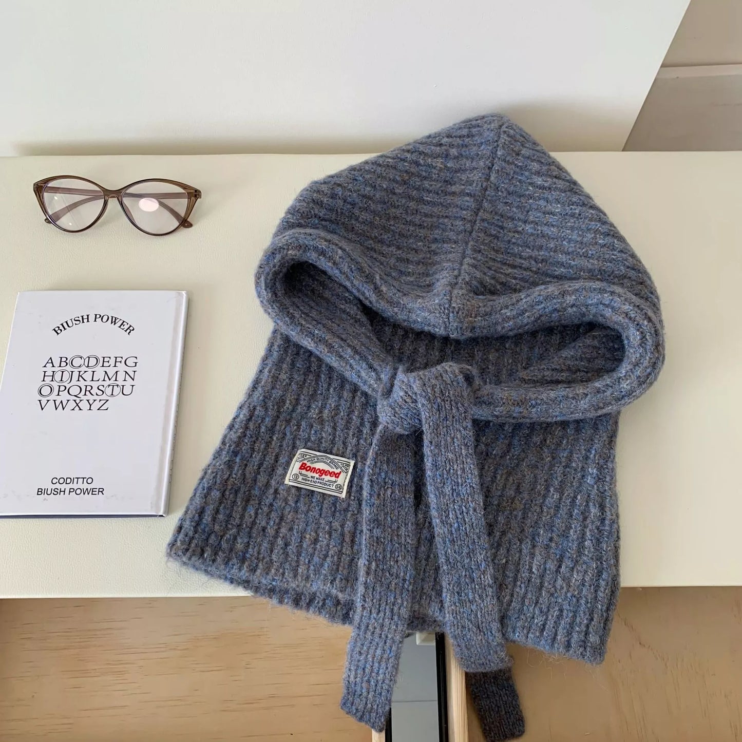 Knitted Winter Scarf Hat