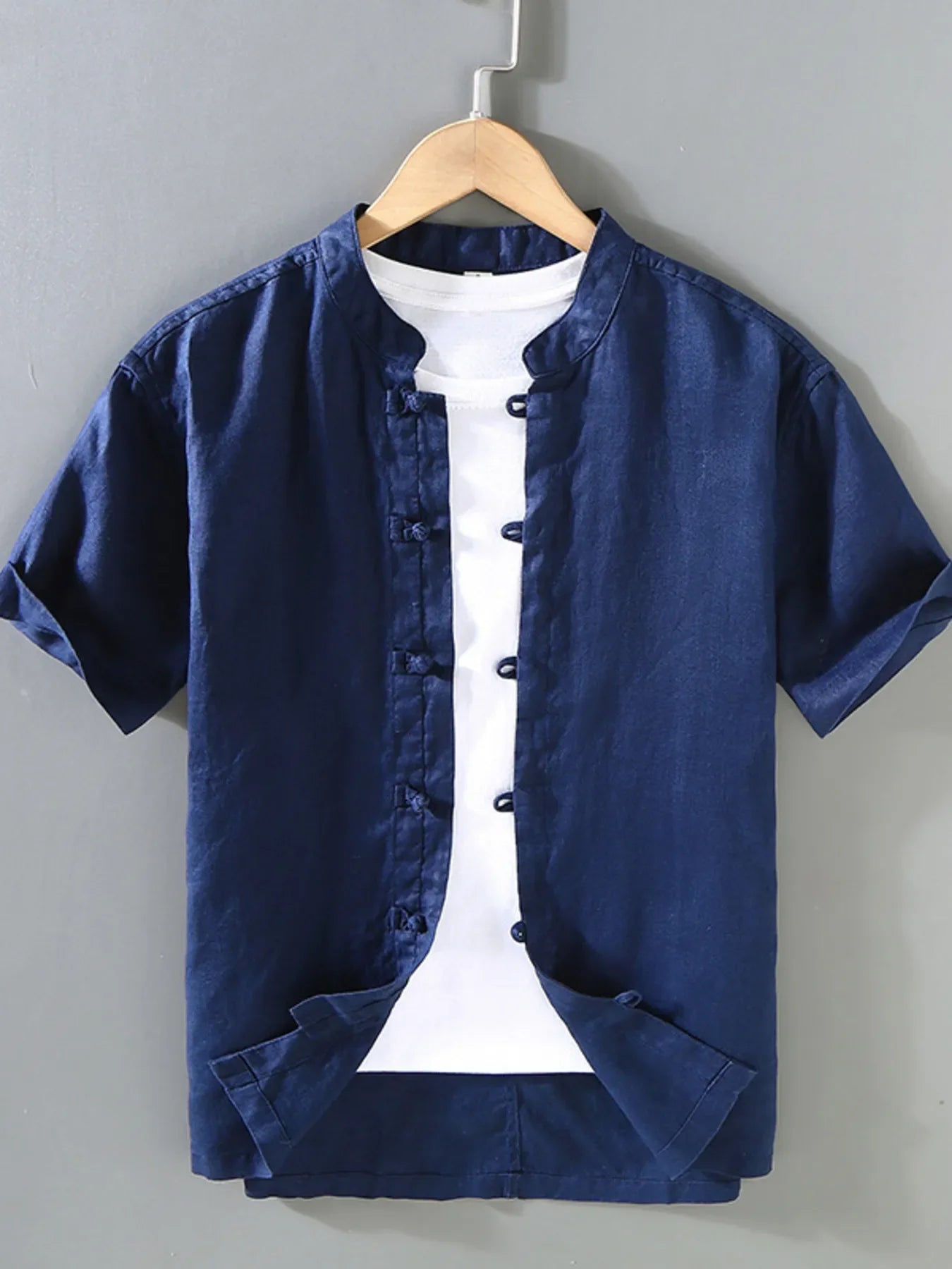 Men's Plus Size Button-Up Short Sleeve Casual Shirt