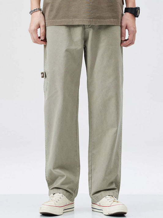 Men's Full Size Casual Loose Fit Straight Leg Pants Plus Size