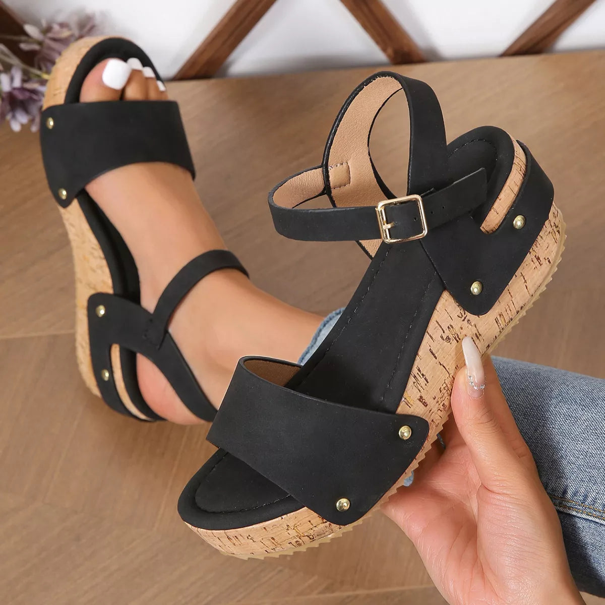 Ankle Strap Wedge Sandals