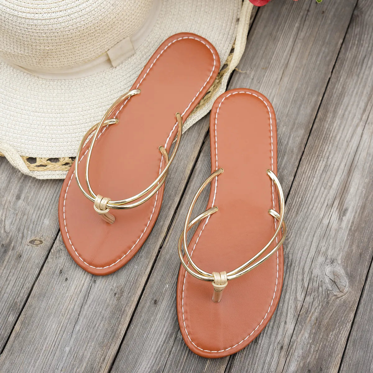Toe Post Flats Sandals