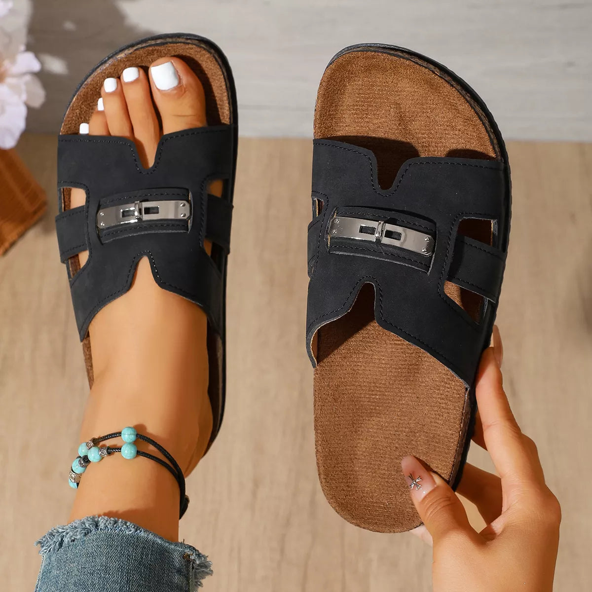 Open Toe Flats Sandals