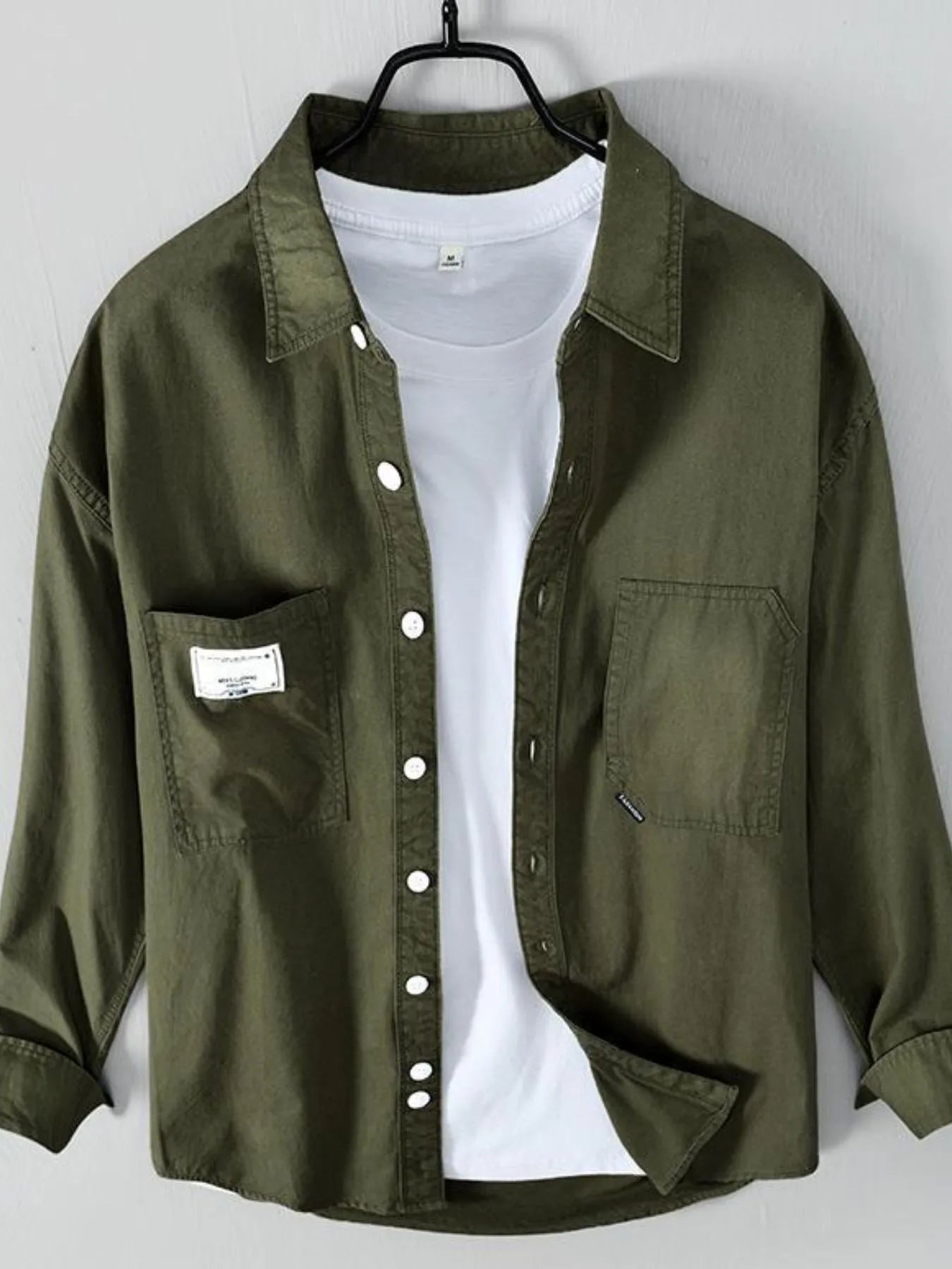 Men's Plus Size Button Up Long Sleeve Shirt