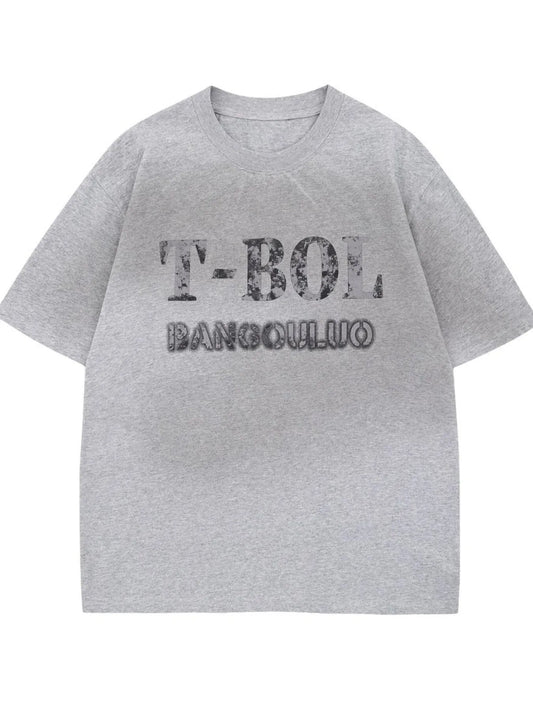 Men's Letter Graphic Round Neck Short Sleeve T-Shirt