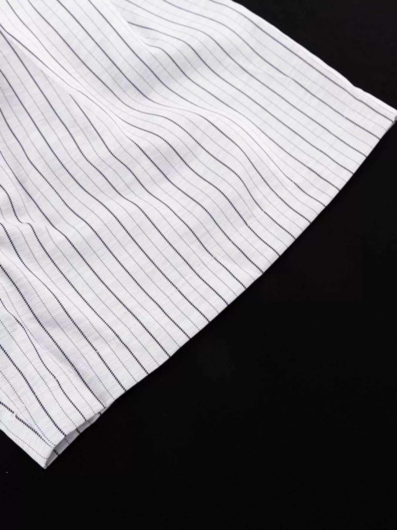 Pinstripe Cropped Blazer and Pleated Shorts Set