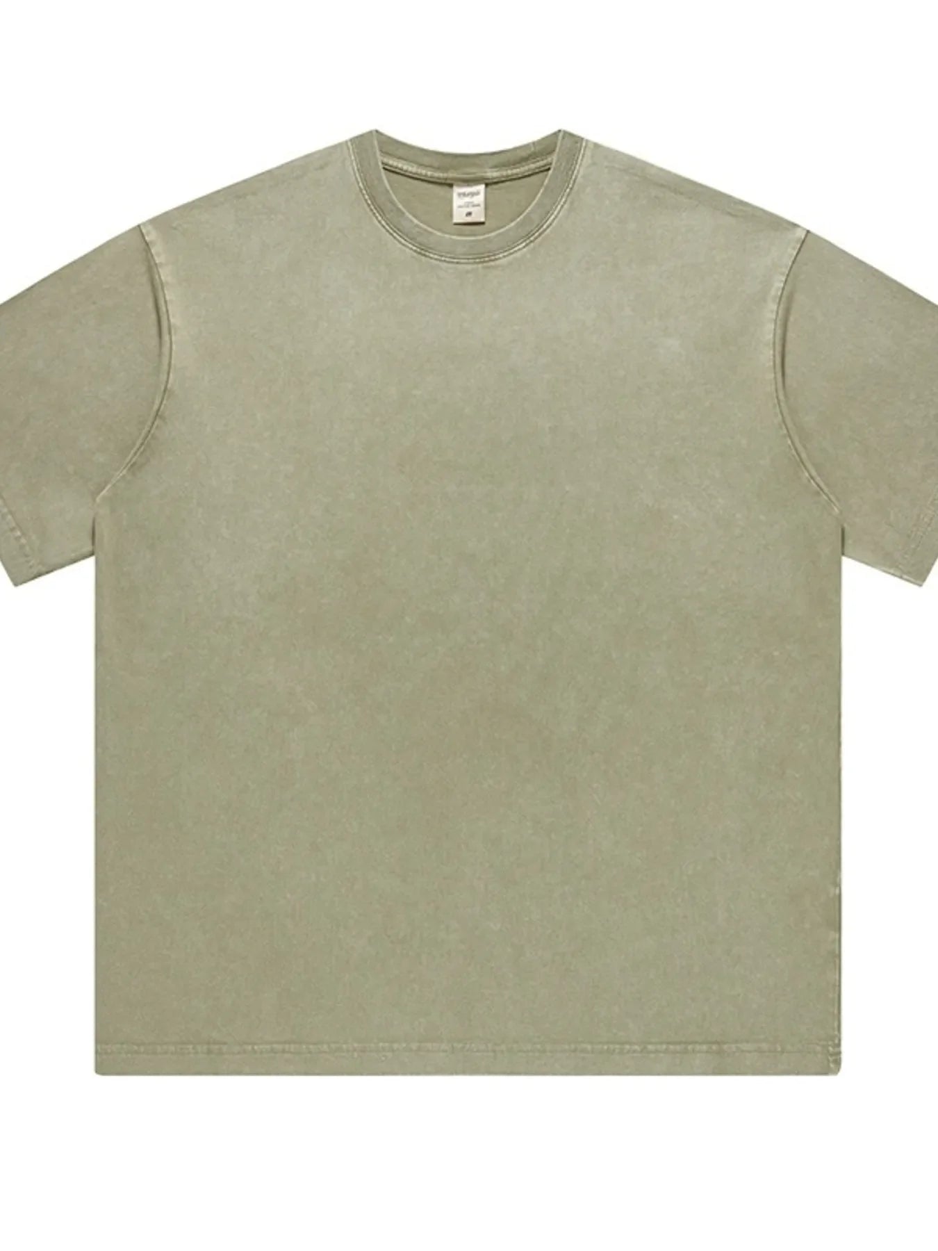 Men's Full Size Short Sleeve Round Neck Washed T-Shirt Plus Size