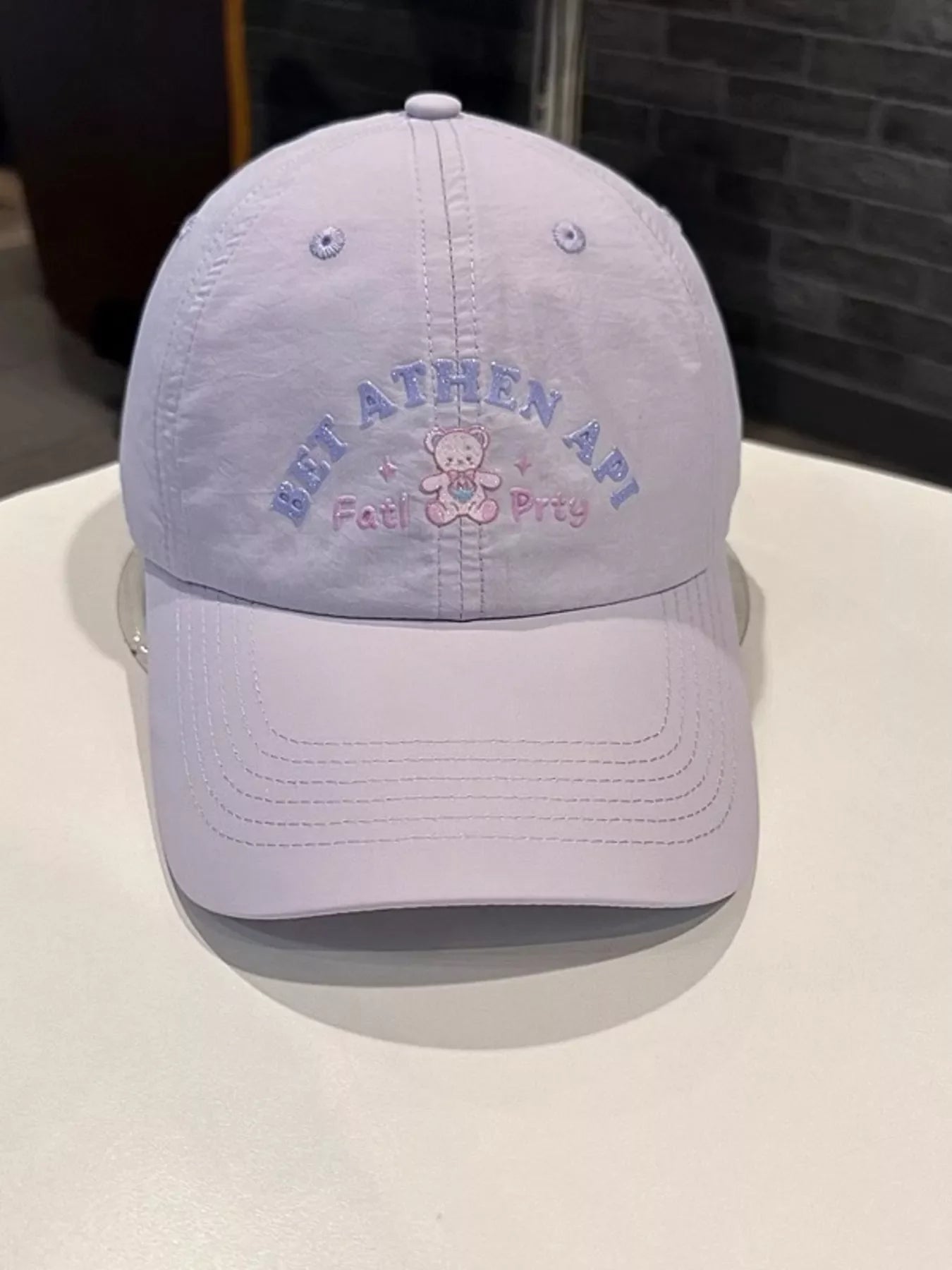 Bear Embroidered Baseball Cap
