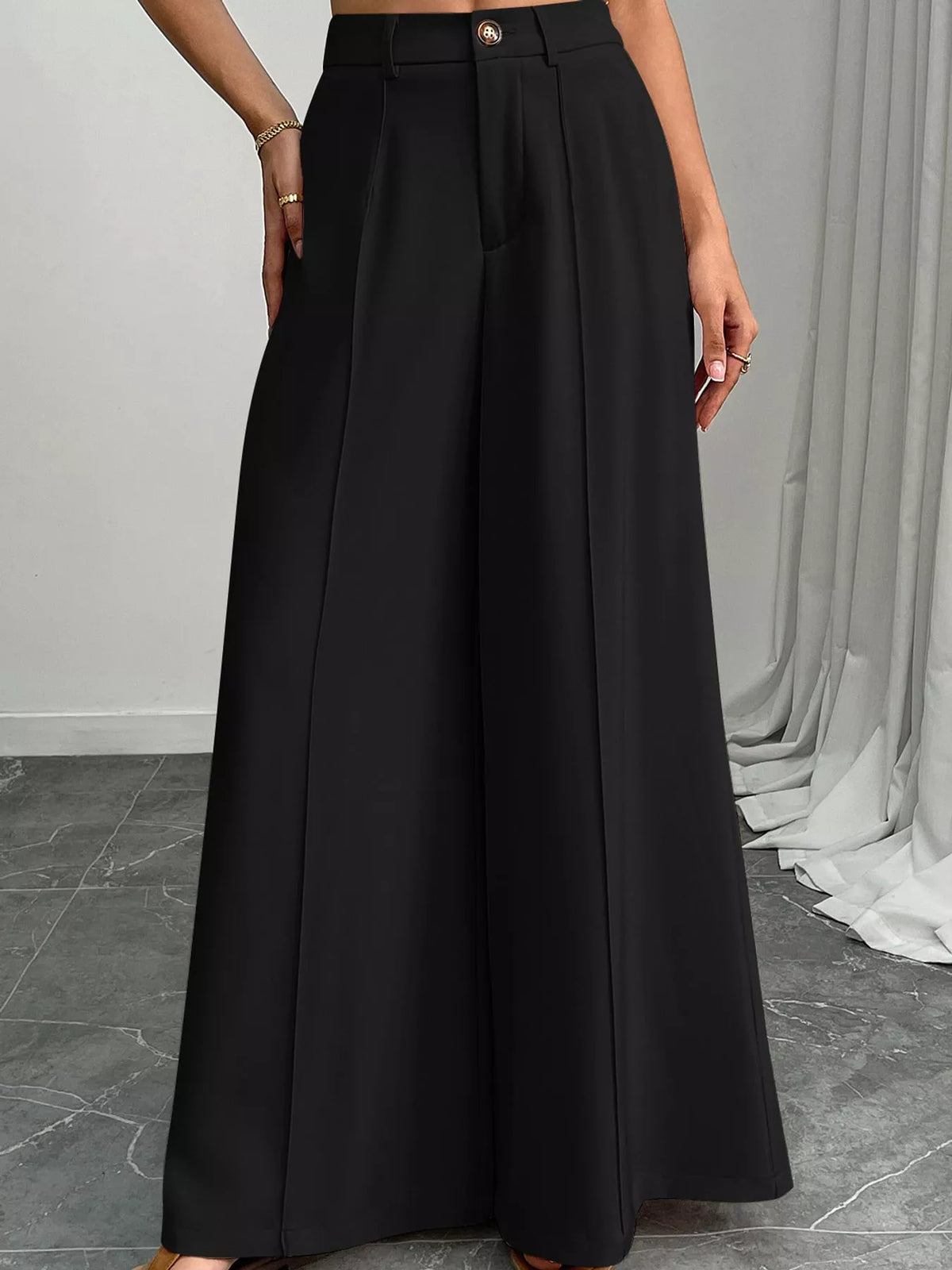 High-Waisted Wide-Leg Pants