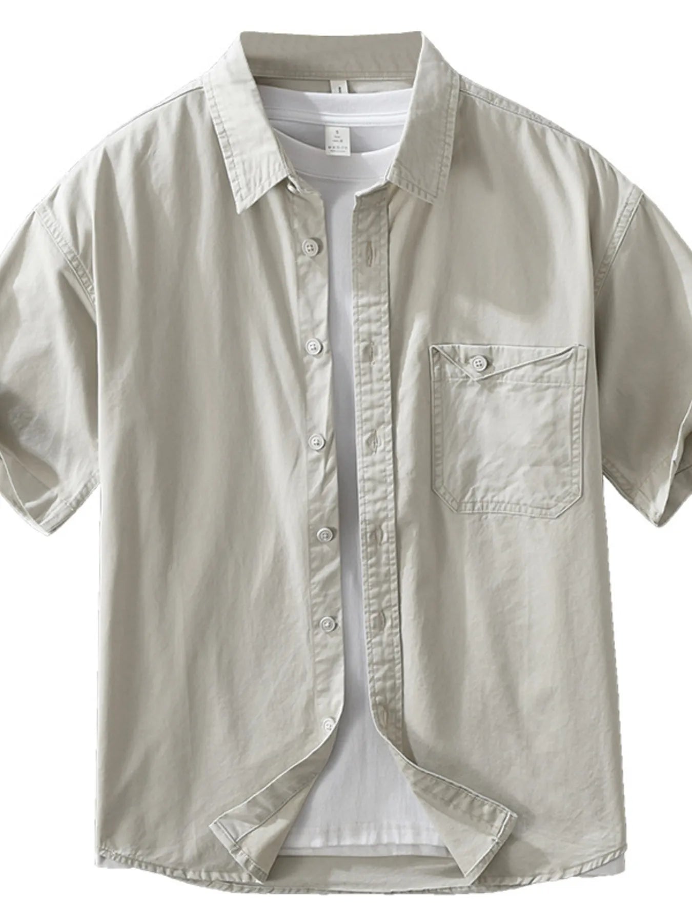 Men's Plus Size Button Up Short Sleeve Shirt