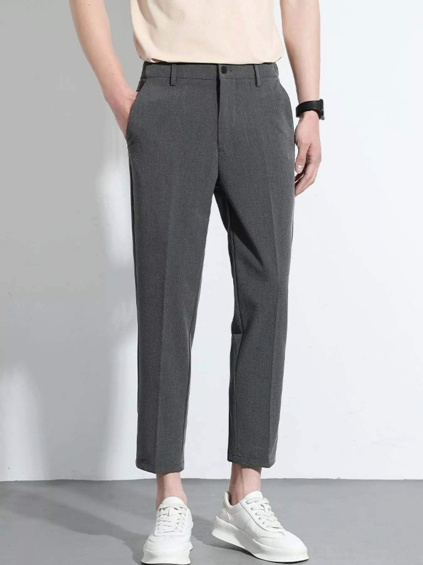 Men's Slim Fit Cropped Pants