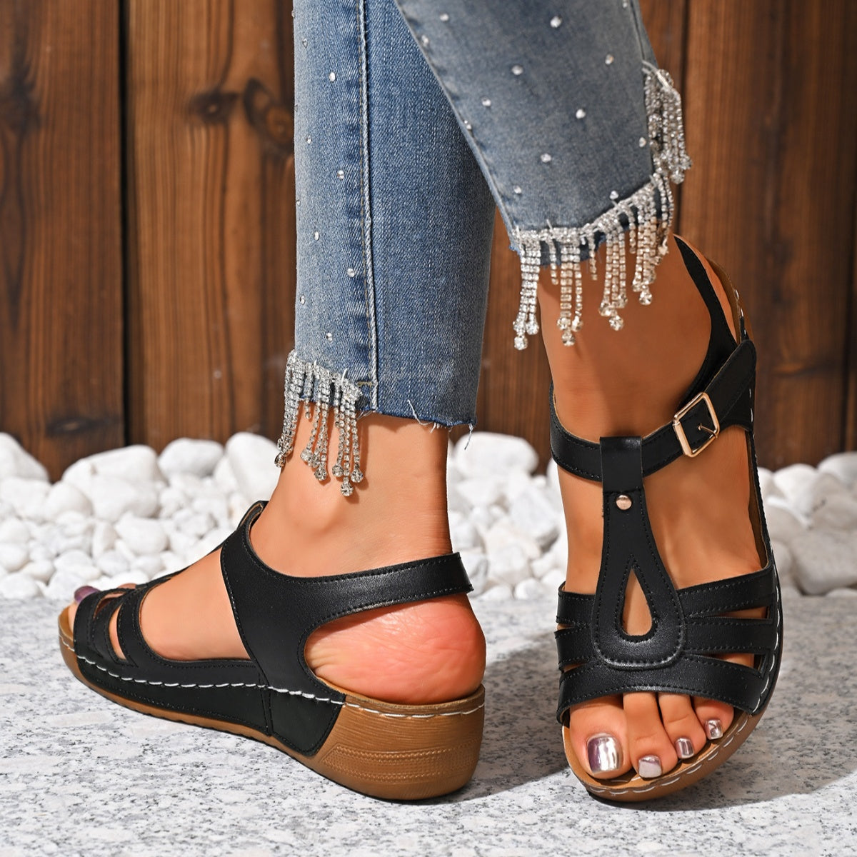 Open Toe Wedge Sandals