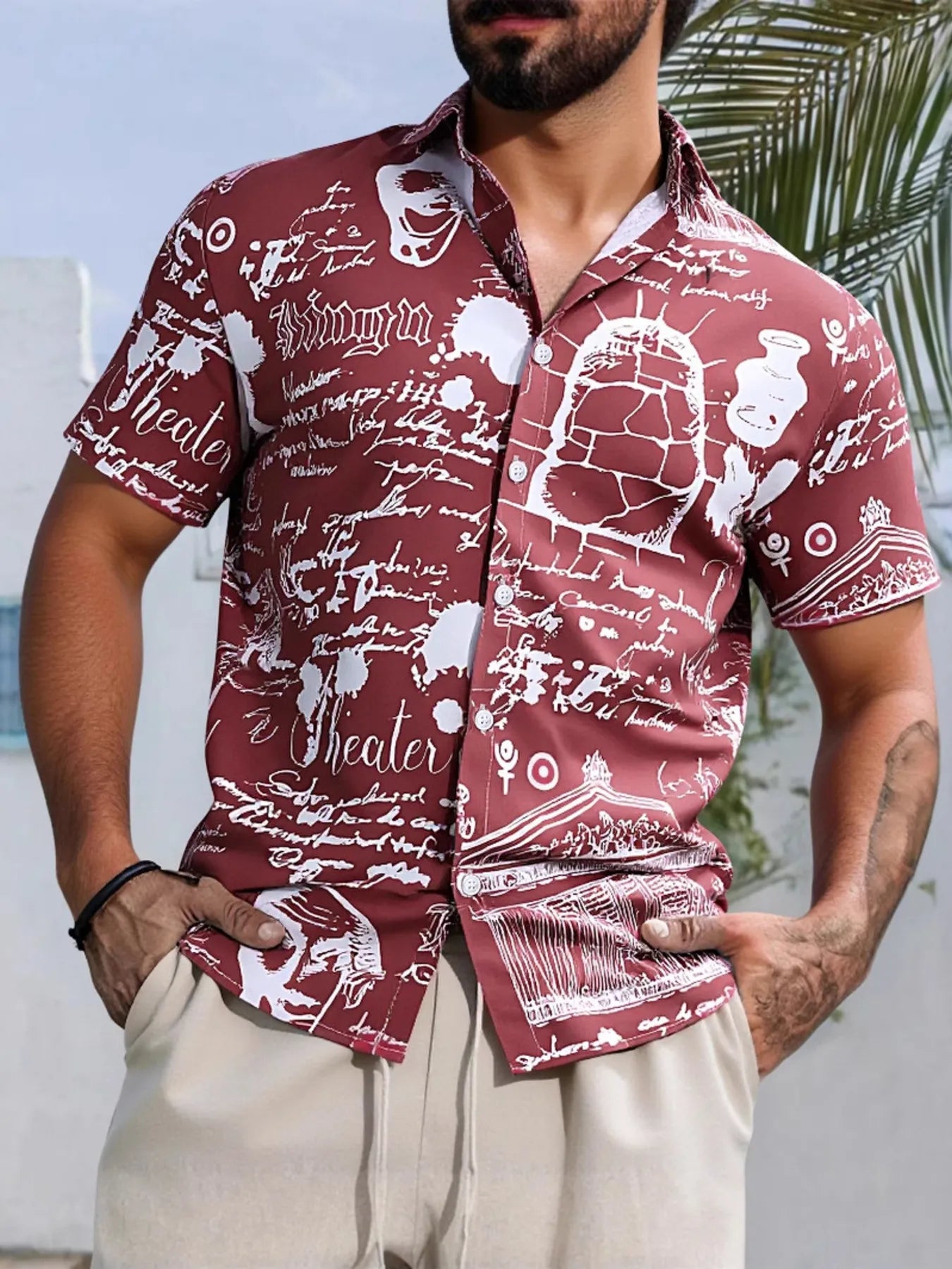 Men's Printed Short Sleeve Shirt
