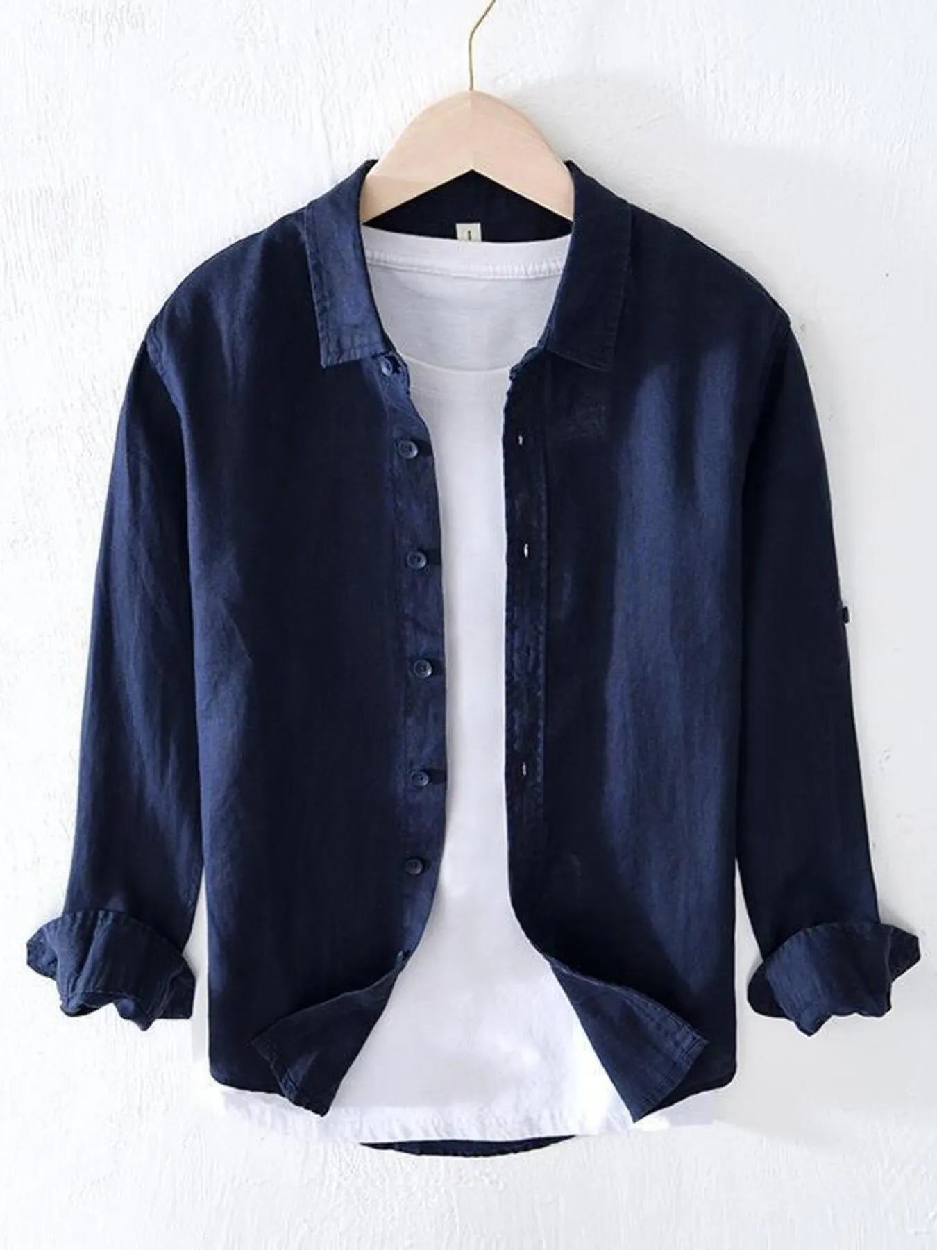 Men's Full Size Button Up Long Sleeve Shirt Plus Size