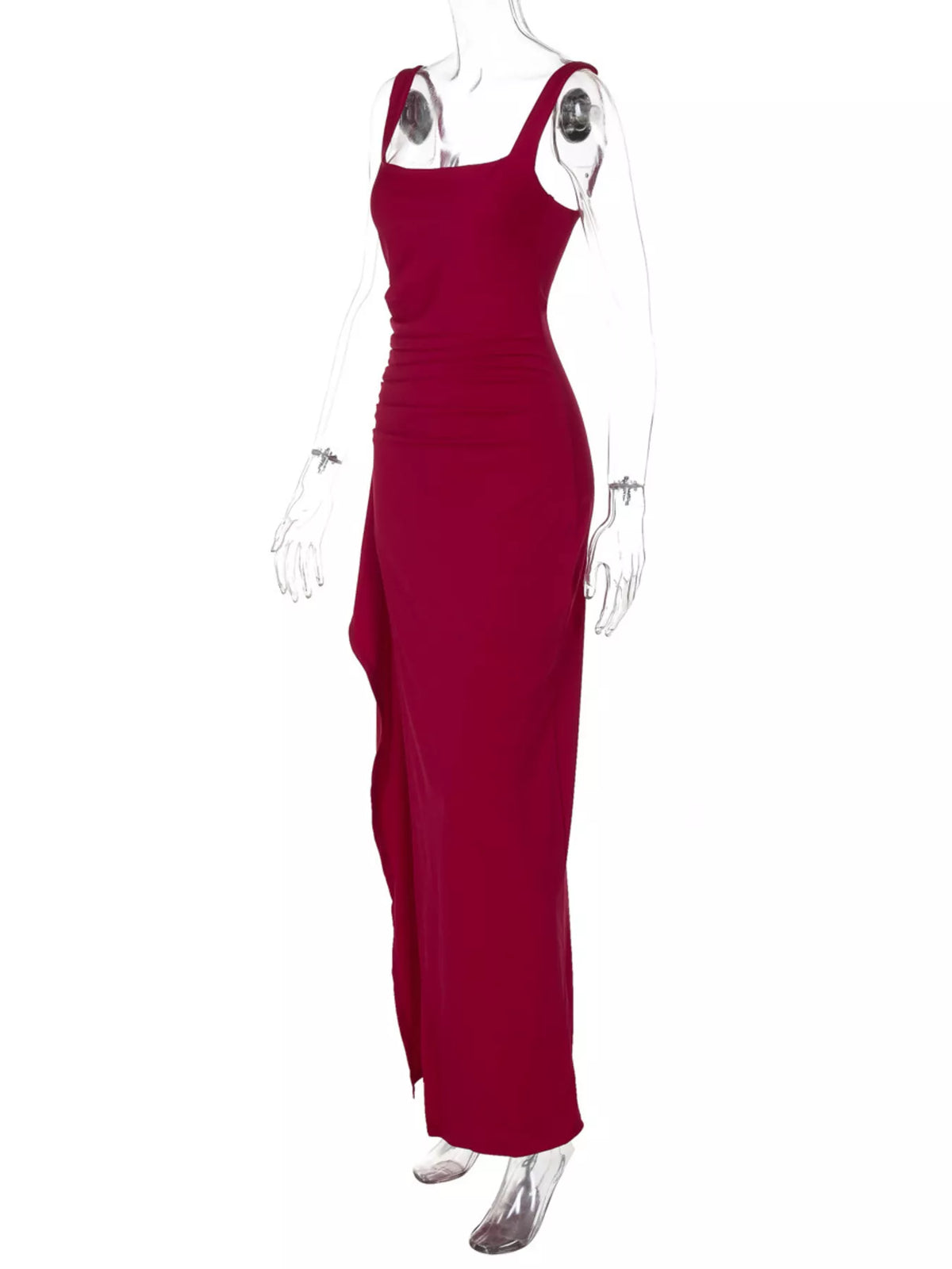 Slit Square Neck Maxi Dress