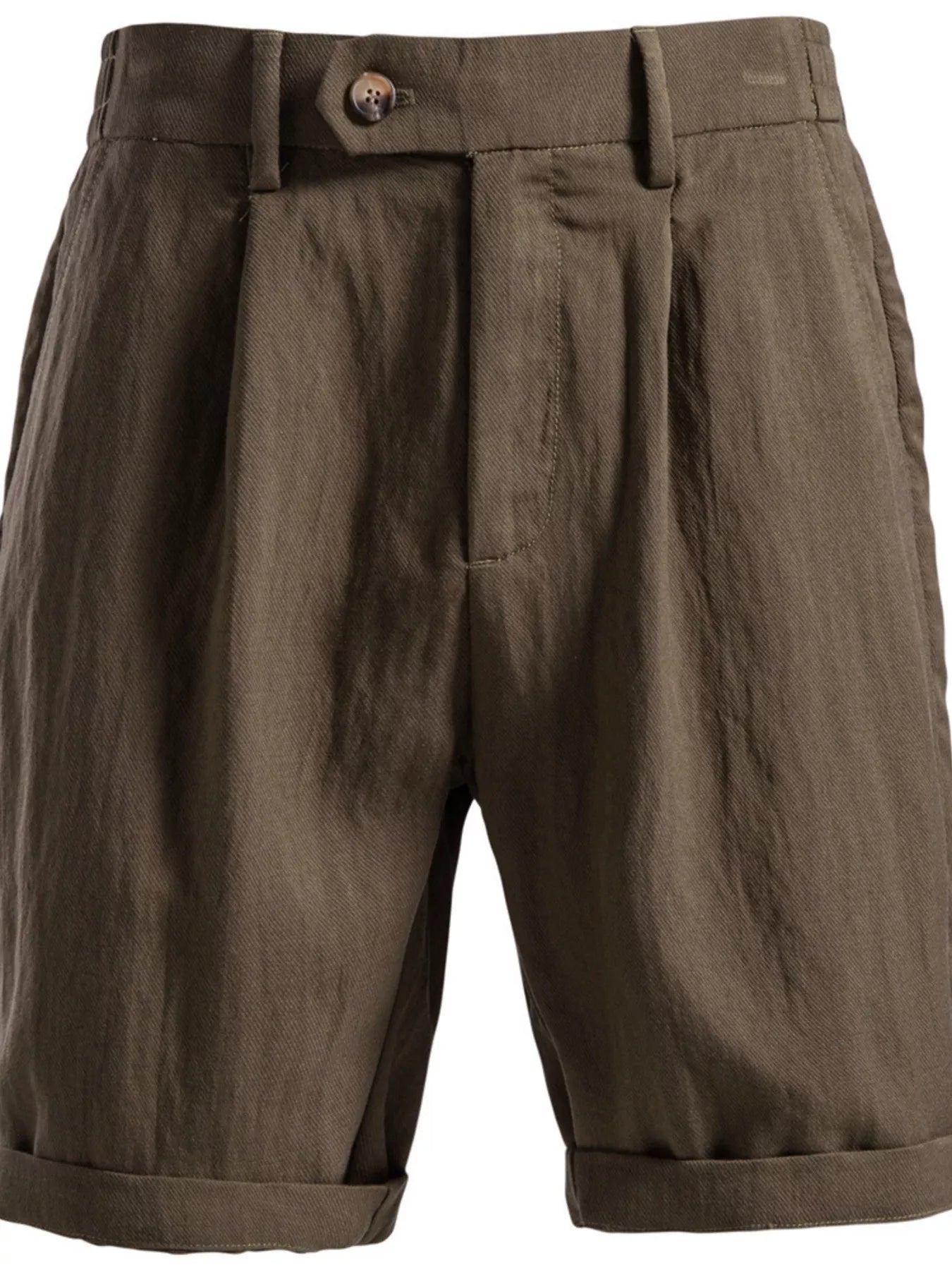 Men's Pleated Shorts with Pockets